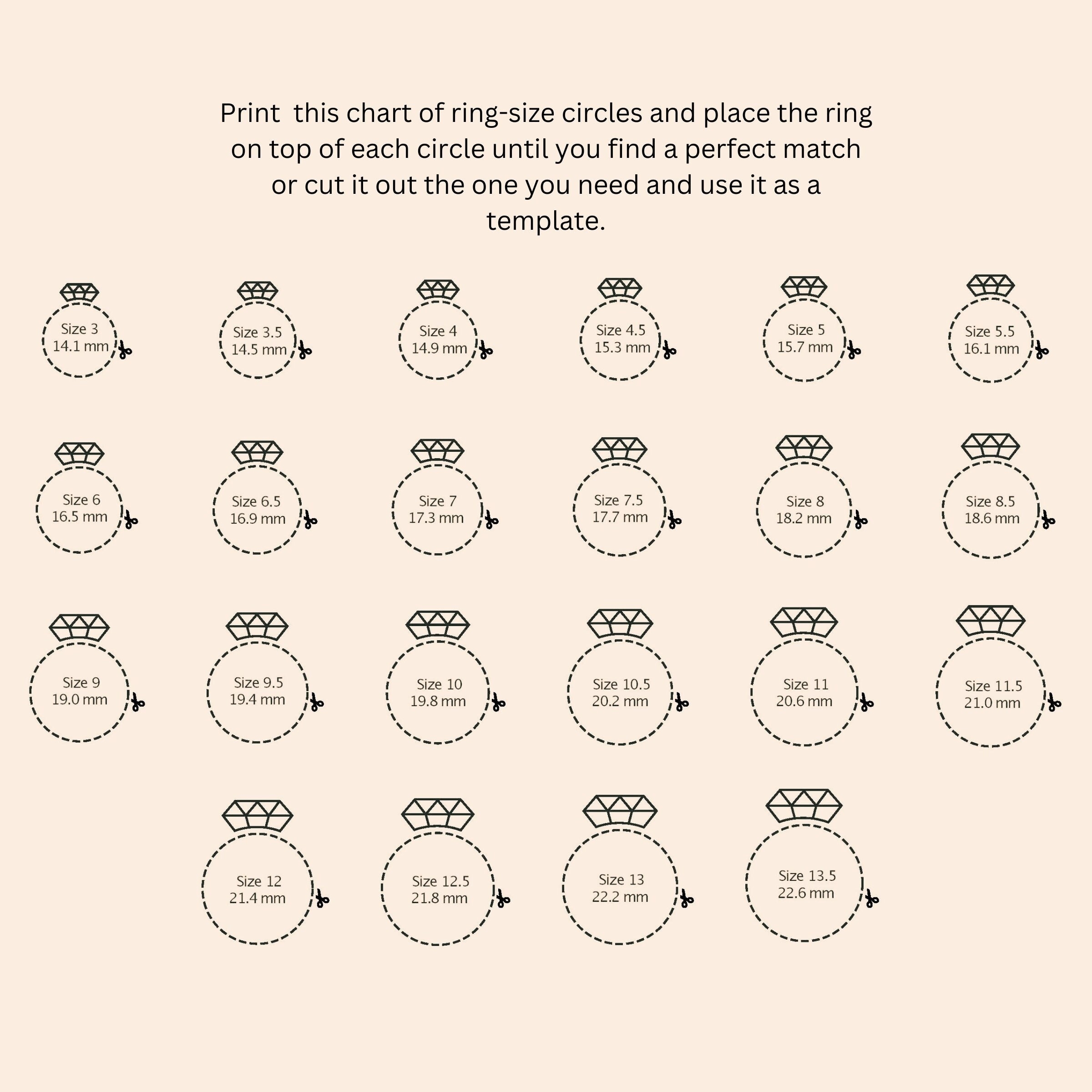 printable ring sizer