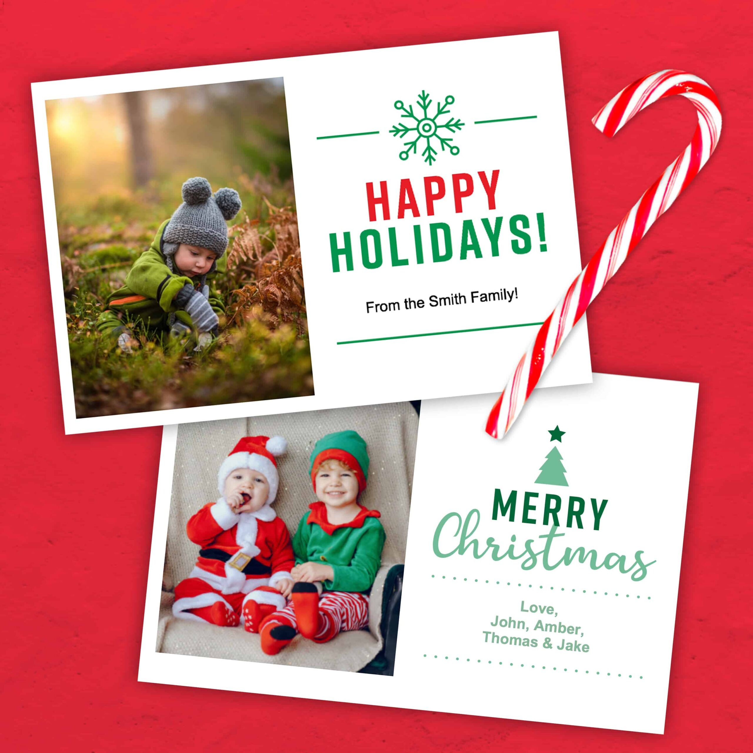 holiday card template printable