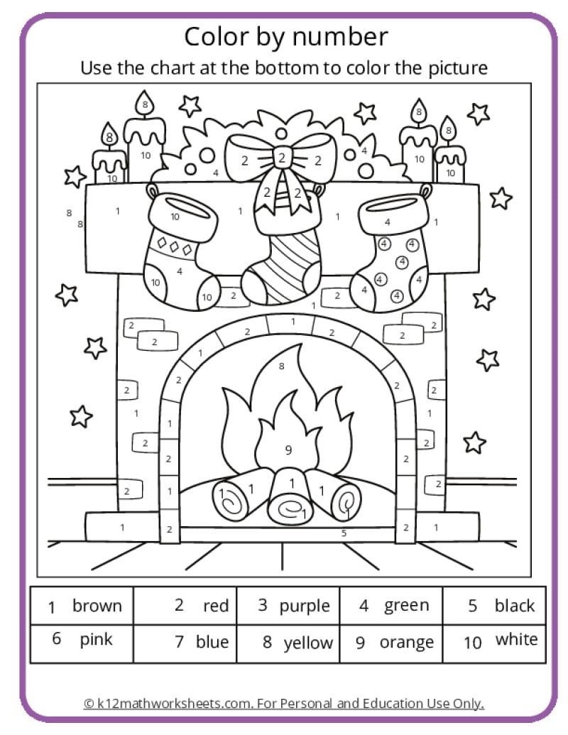 color by number pages