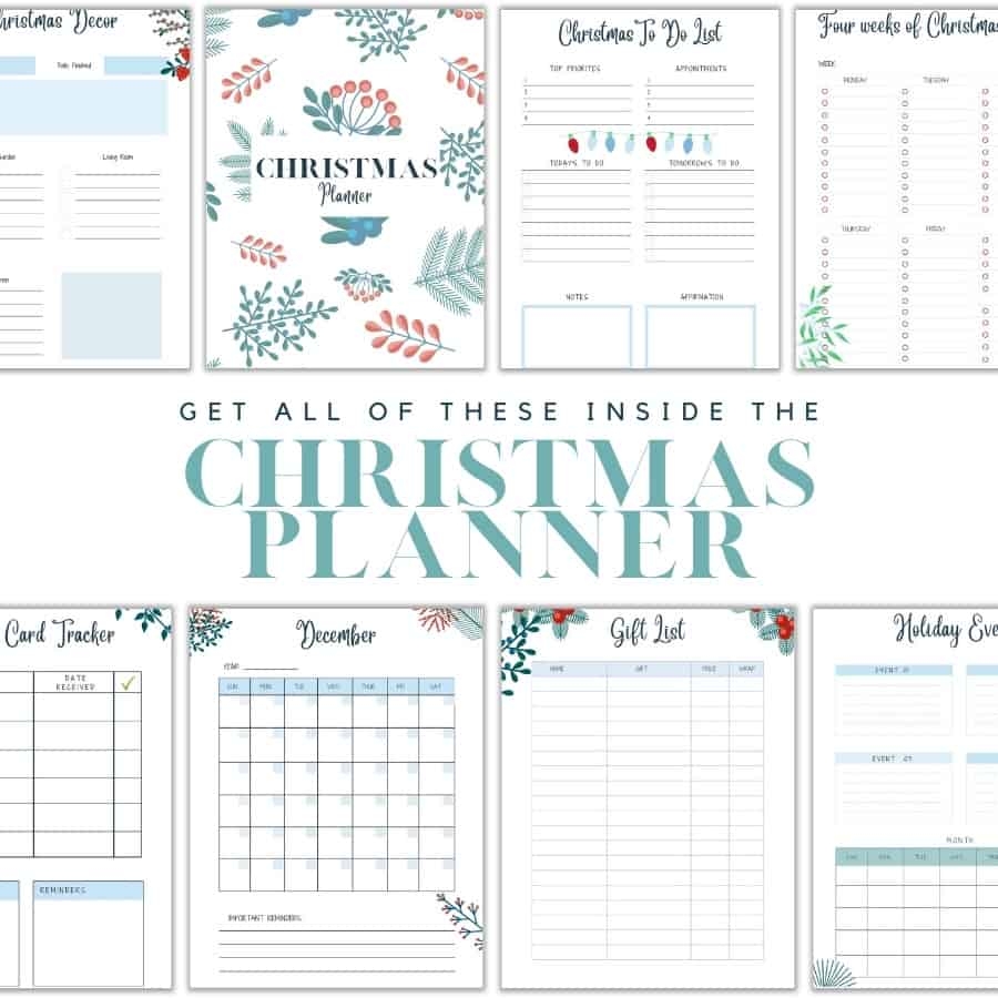 christmas planner printables free