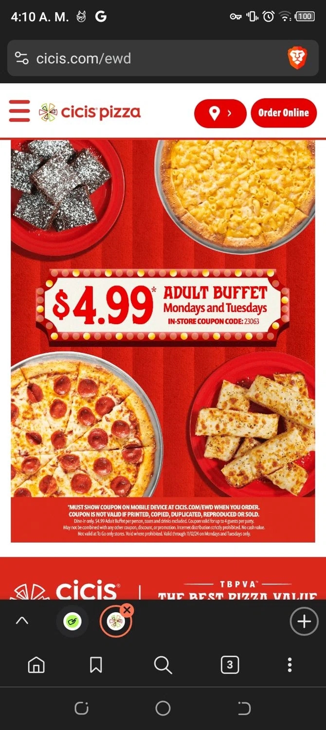 Cicis Pizza Promo Codes Save 50 Off October 2025