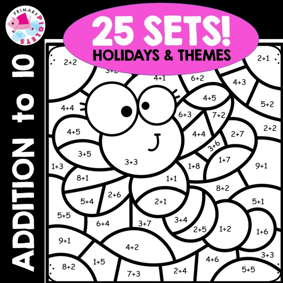 COLOR BY CODE ADDITION TO 10 ADDITION COLOR BY NUMBER ADDITION ADDITION WITHIN 10 Made By Teachers