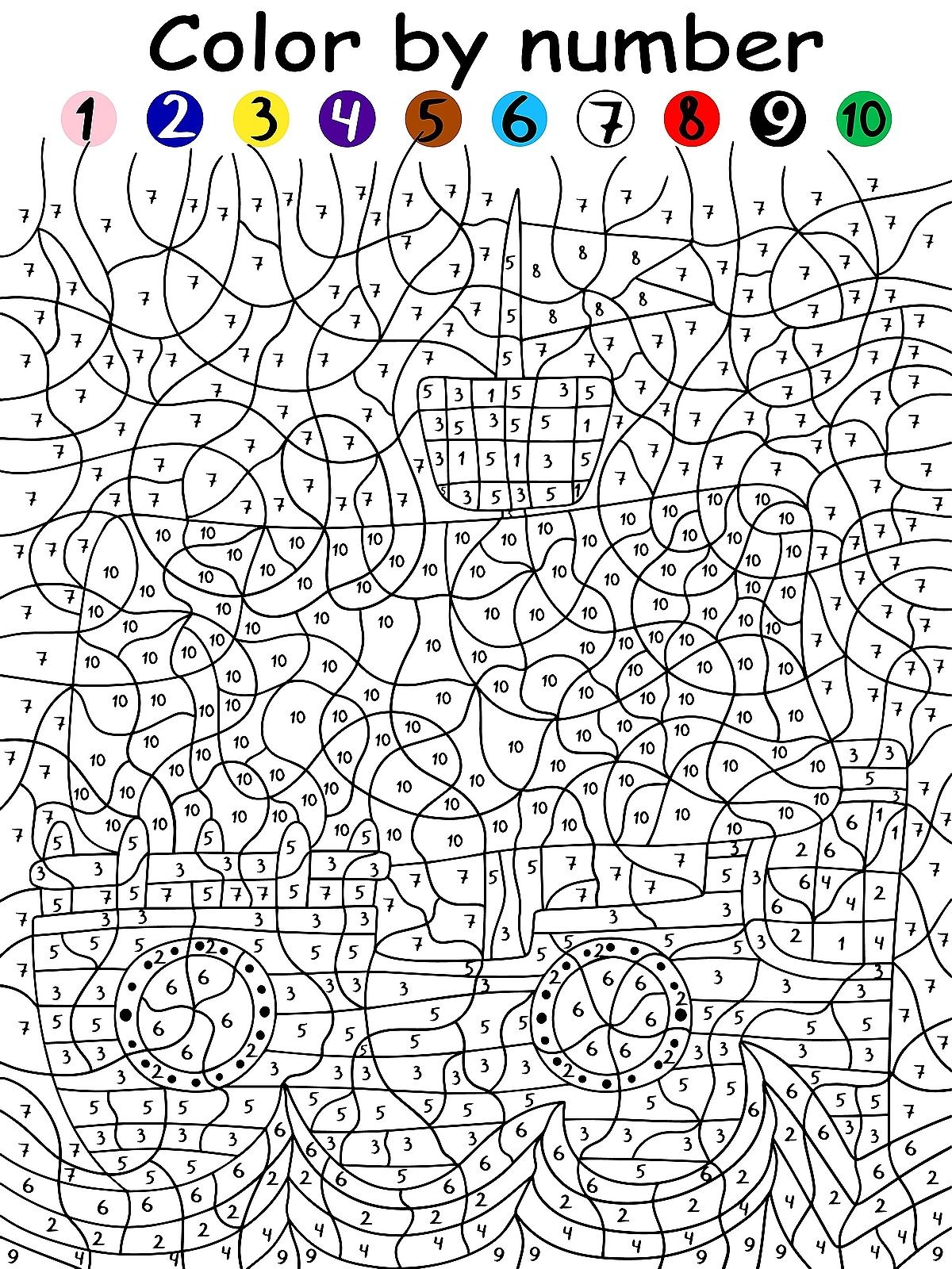 Color By Numbers Activity Pages For Kids Free Fun Coloring Pages That Are By The Number Printables 30Seconds Mom