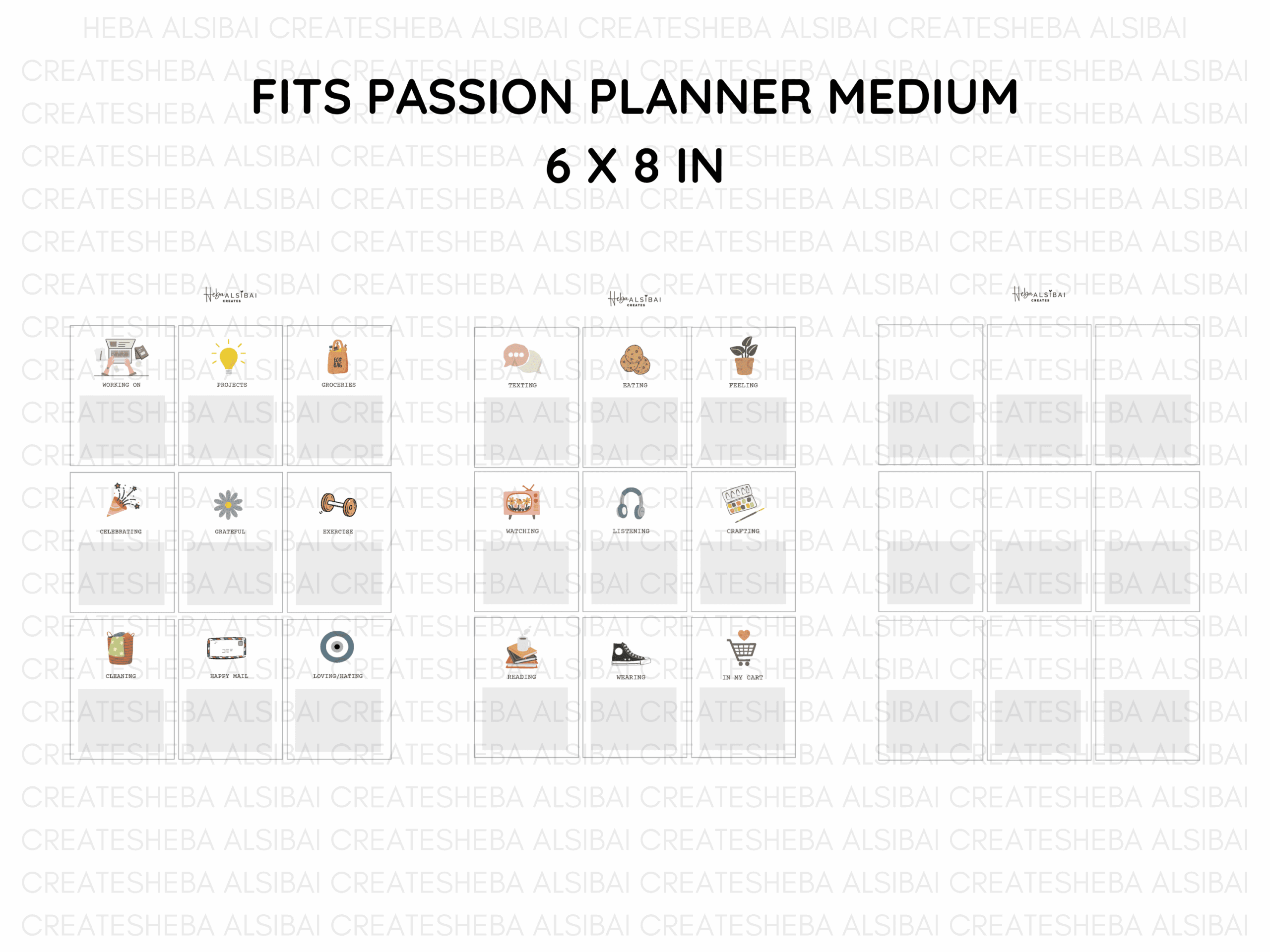 Currently Printable For Medium Passion Planner Weekly Journal