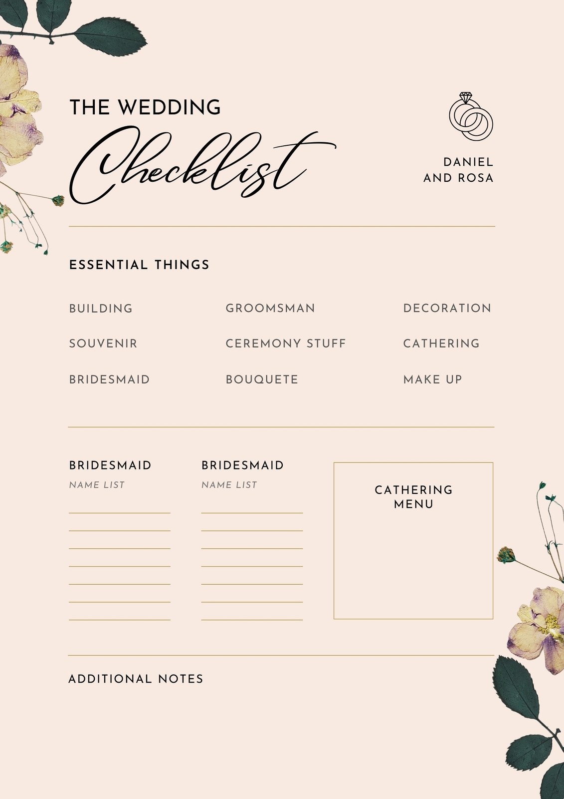 Customize 186 Wedding Checklists Templates Online Canva