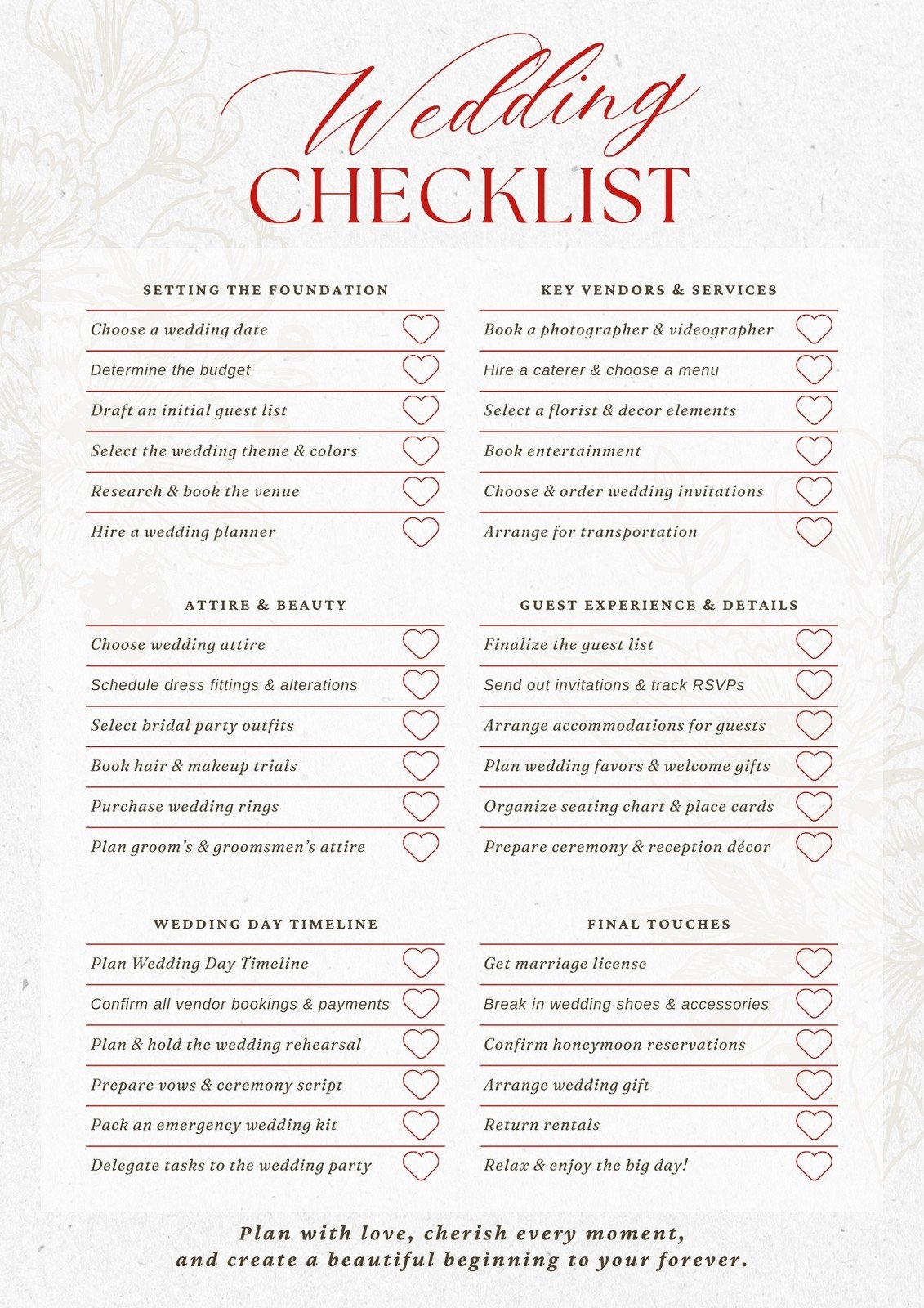 Customize 186 Wedding Checklists Templates Online Canva