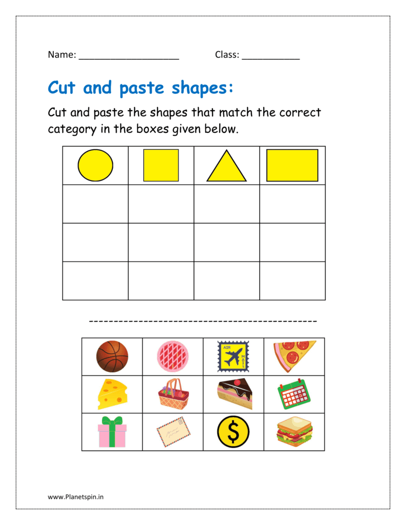 Cut And Paste Shapes Worksheets For Kindergarten Planetspin in Cut And Paste Shapes Worksheets For Kindergarten Planetspin in