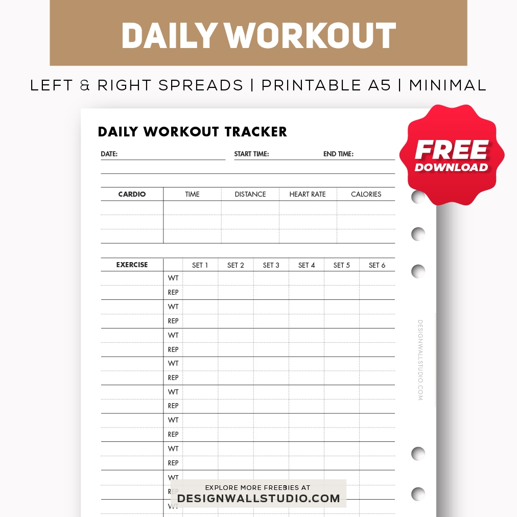 free printable fitness planner pdf