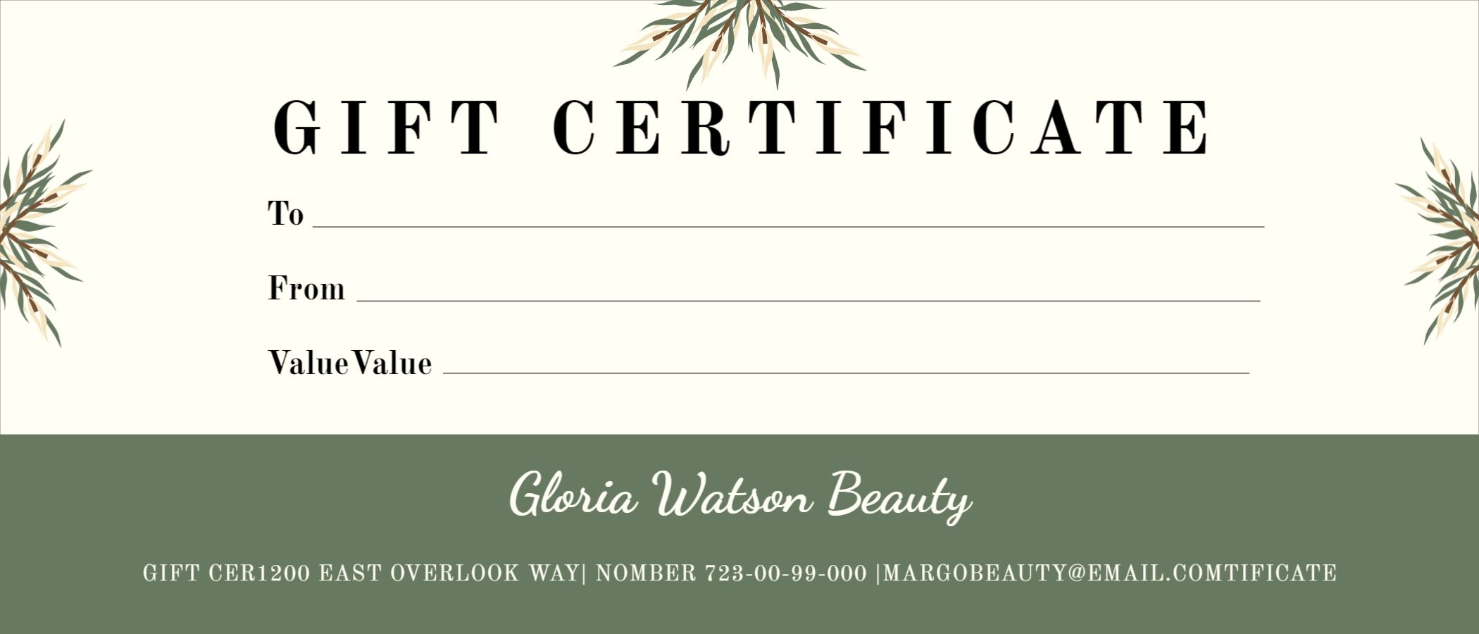 printable gift certificate template