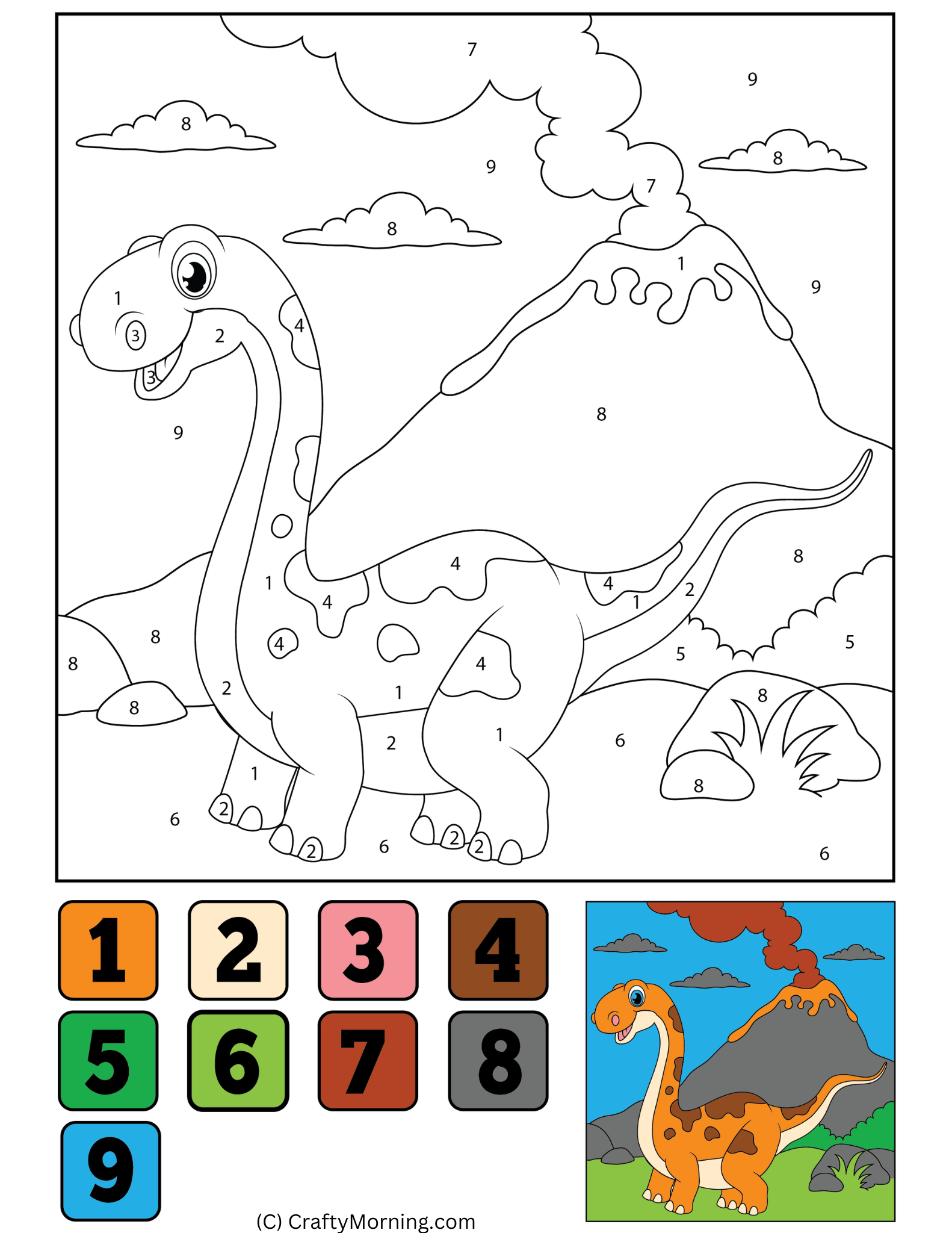 color by number printable free