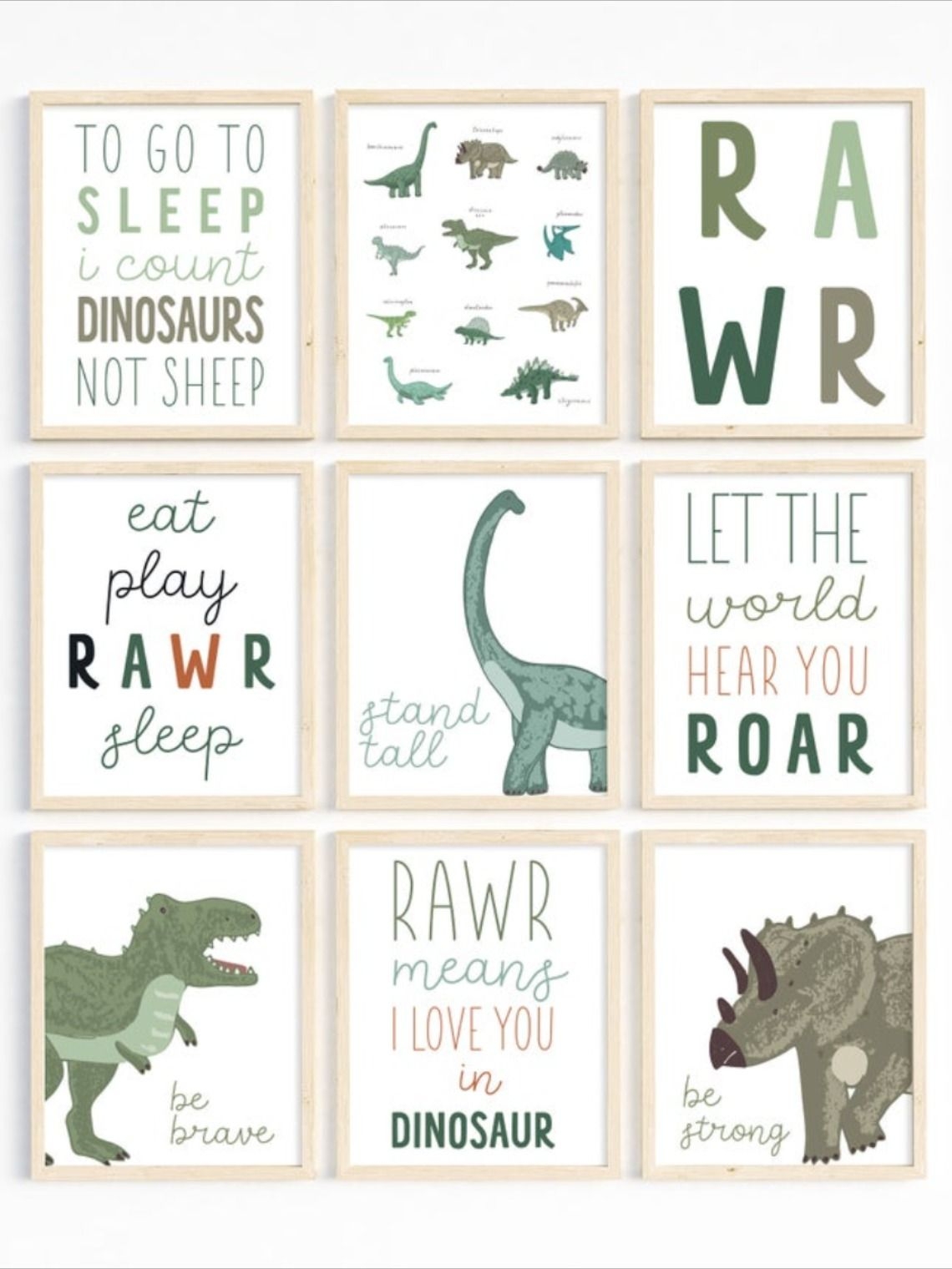 Dinosaur Decor Dinosaur Wall Art Dinosaur Chart Dinosaur Nursery Print The Kids Kids Name Wall Decor