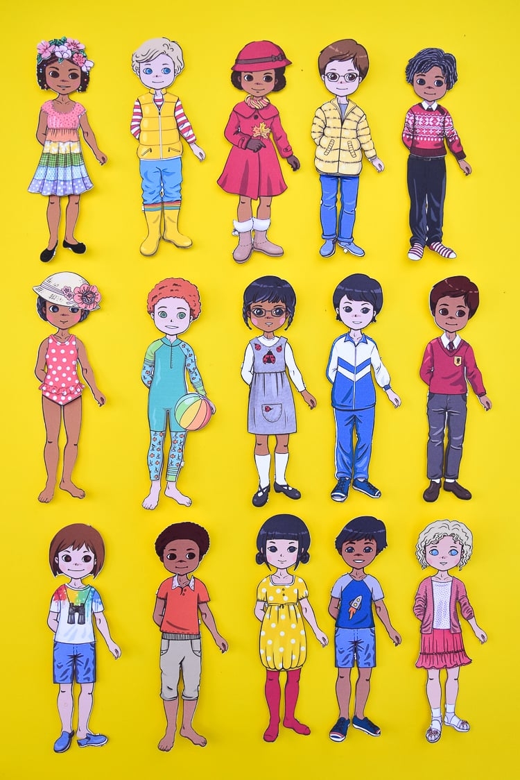 Diverse Paper Dolls Dolls Free Printable Templates Adventure In A Box