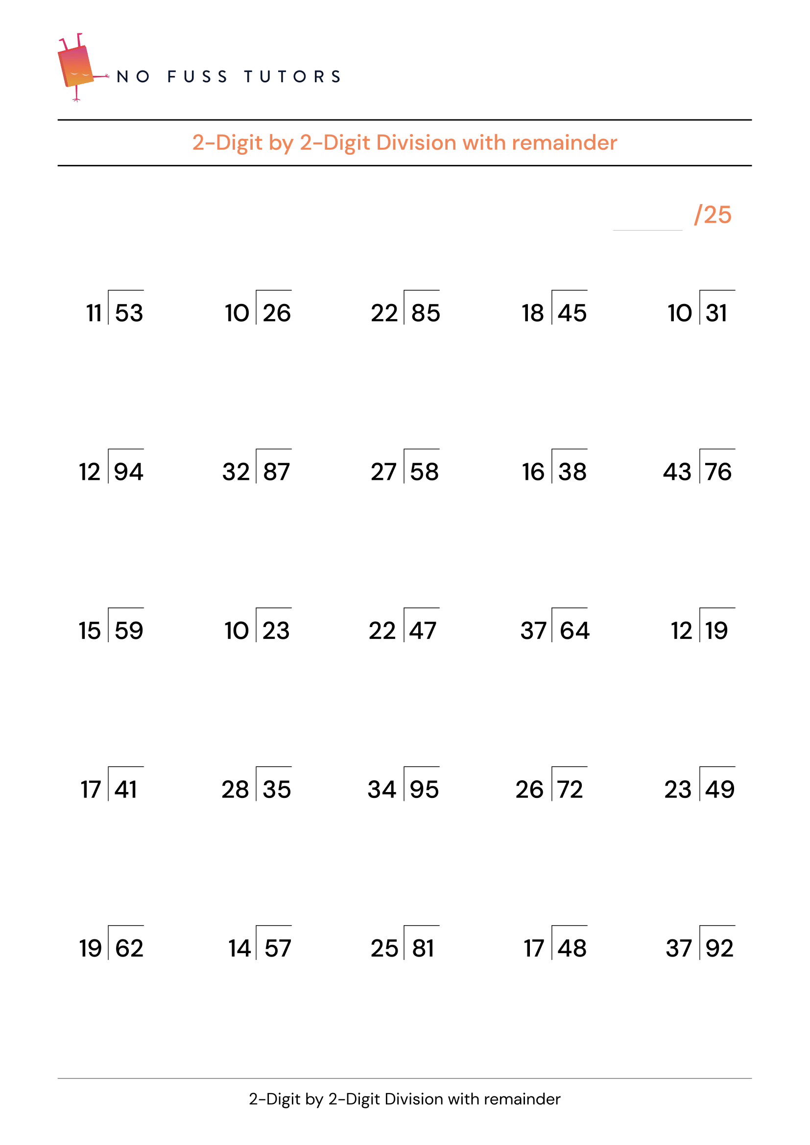 5th grade division worksheets 5th grade division worksheets