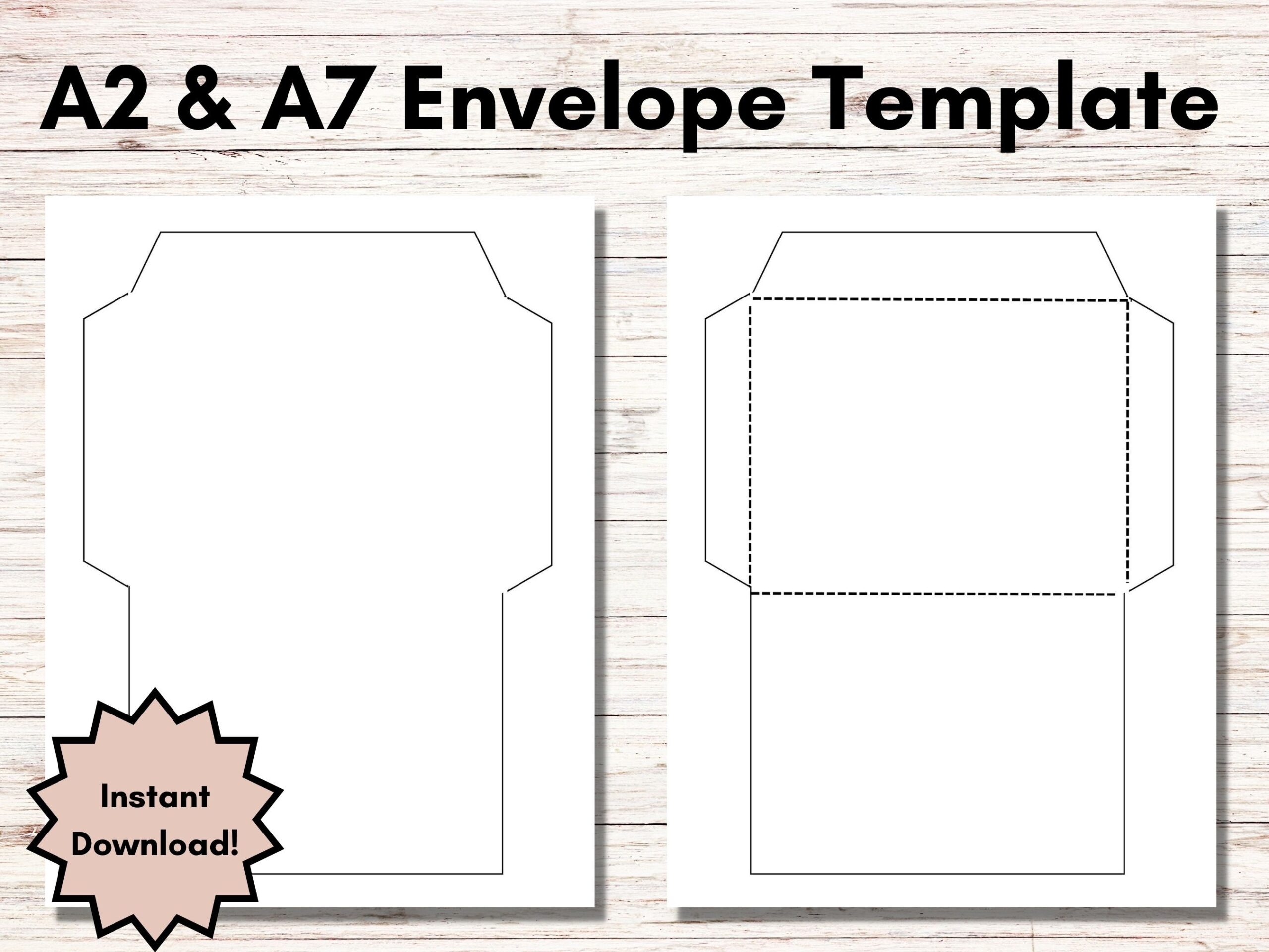 DIY Envelope Printable Envelope Template A2 Envelope Template A7 Envelope Template Digital Download PDF Etsy