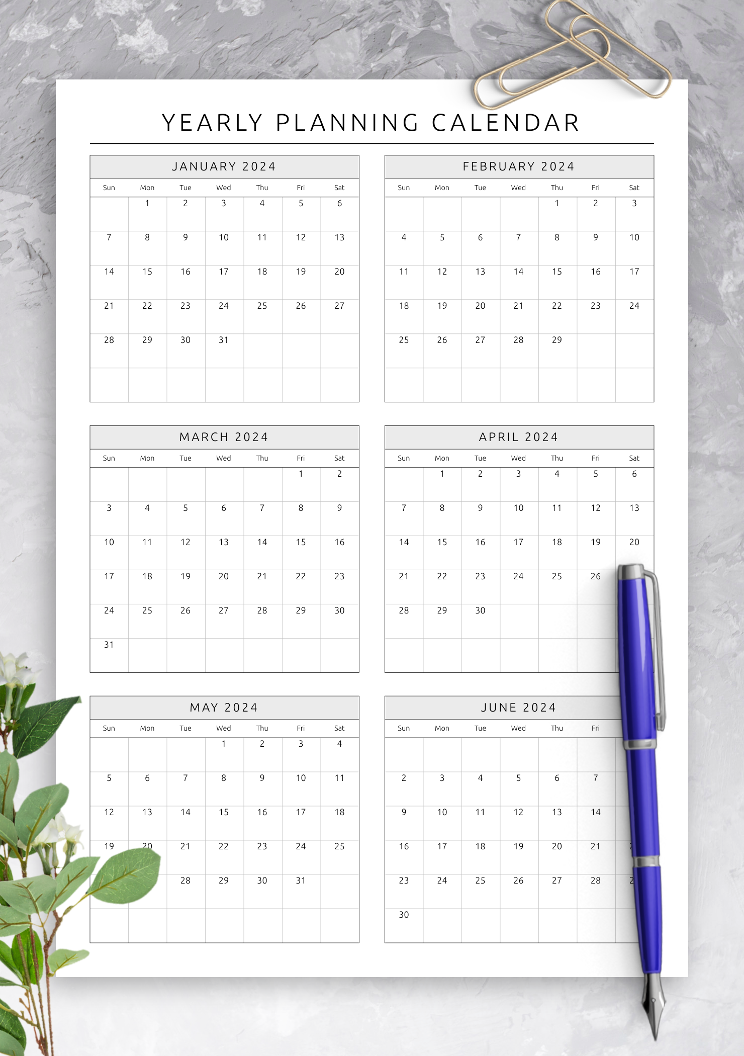 printable calendar and planner