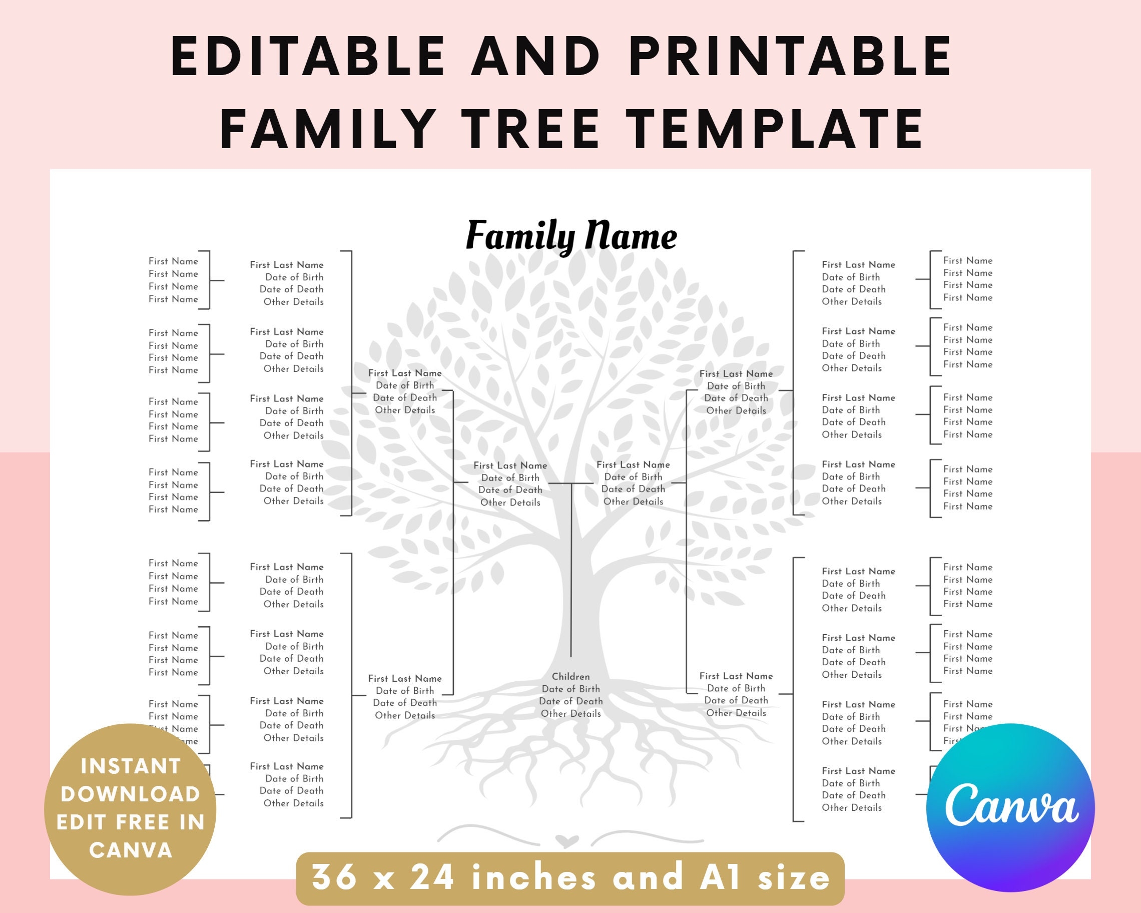 free printable family tree template