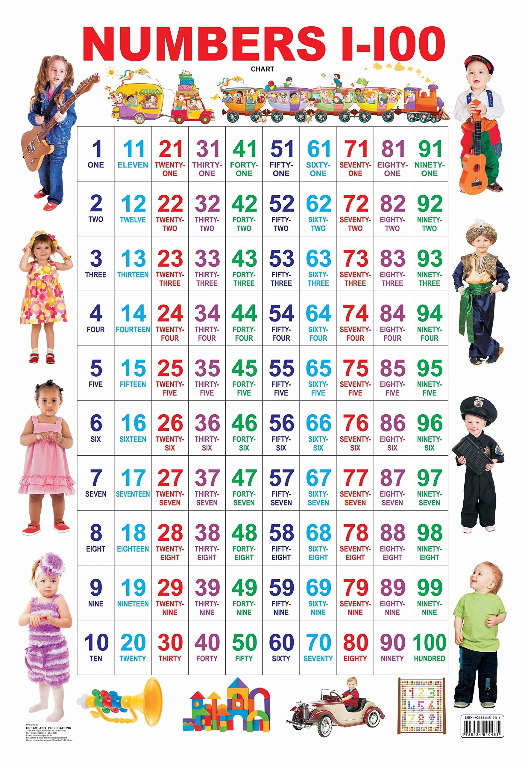 EDUCATIONAL CHART NUMBERS 1 100 Welcome To Crescent Book Shop