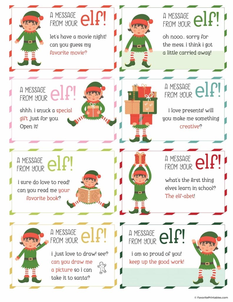 template free elf on the shelf printables