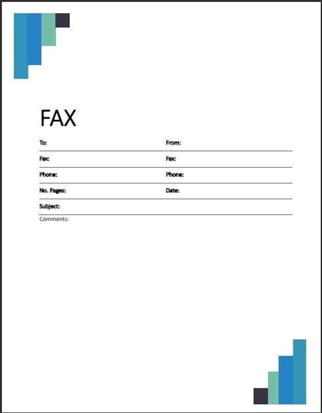 printable fax cover sheet template
