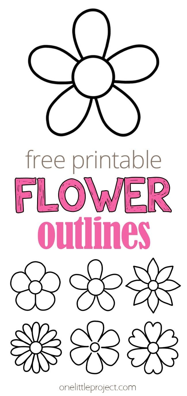 Flower Outline Free Printable Flower Template