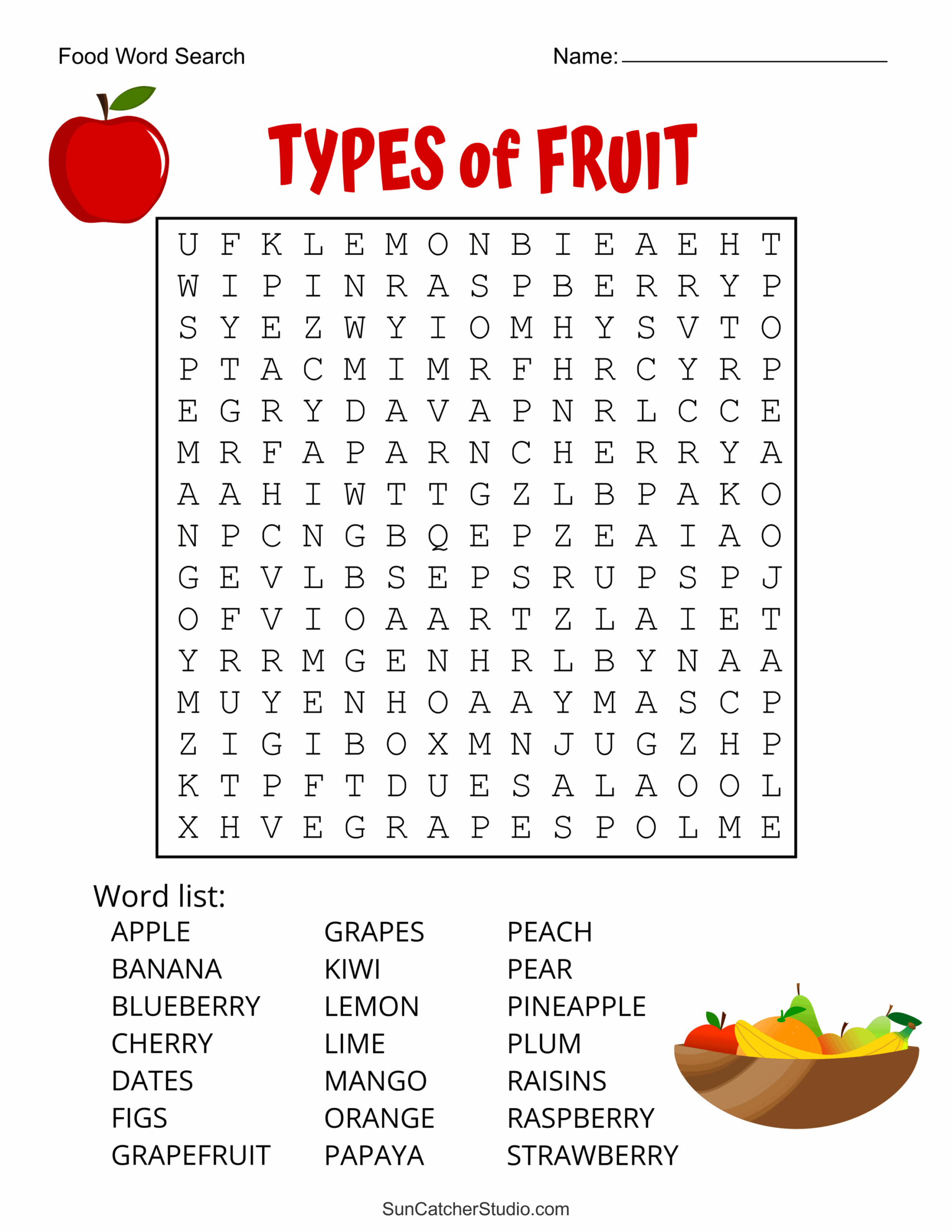 word search printable
