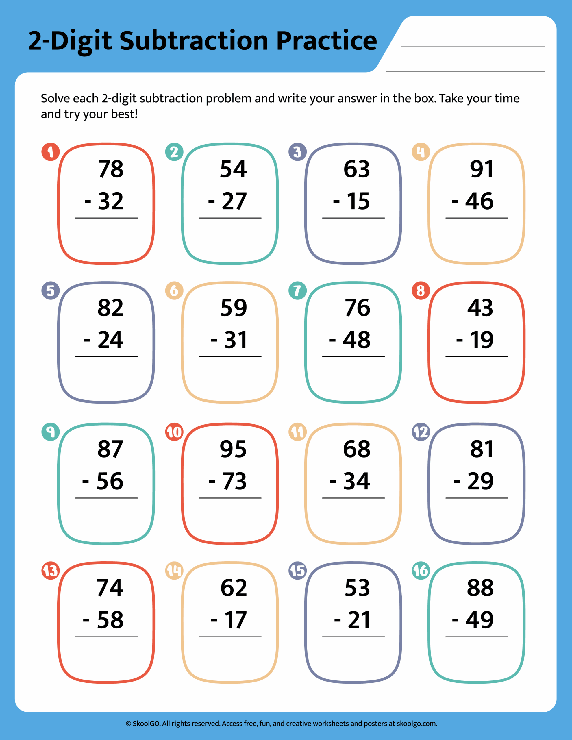 subtraction worksheets for grade 2 subtraction worksheets for grade 2