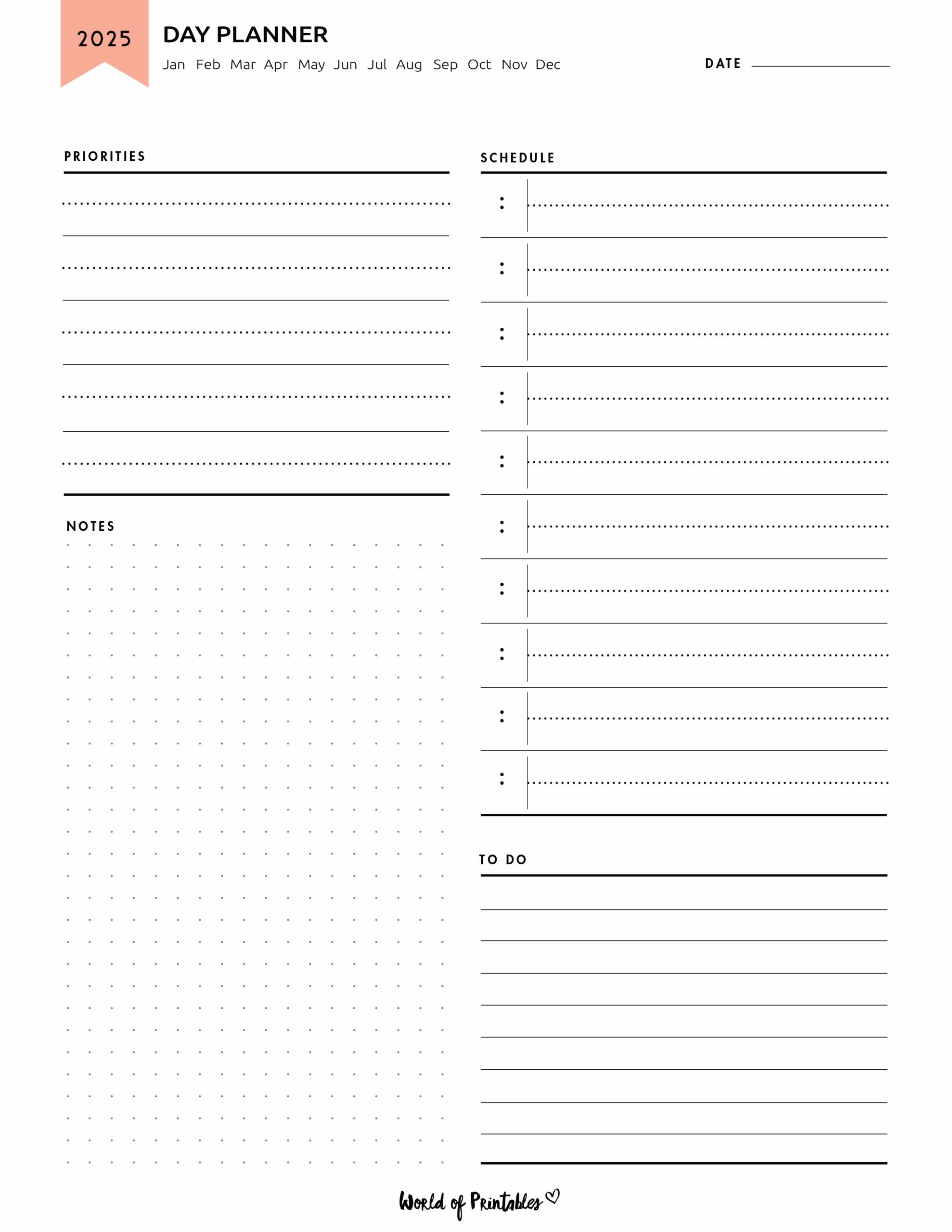 2025 printable planner