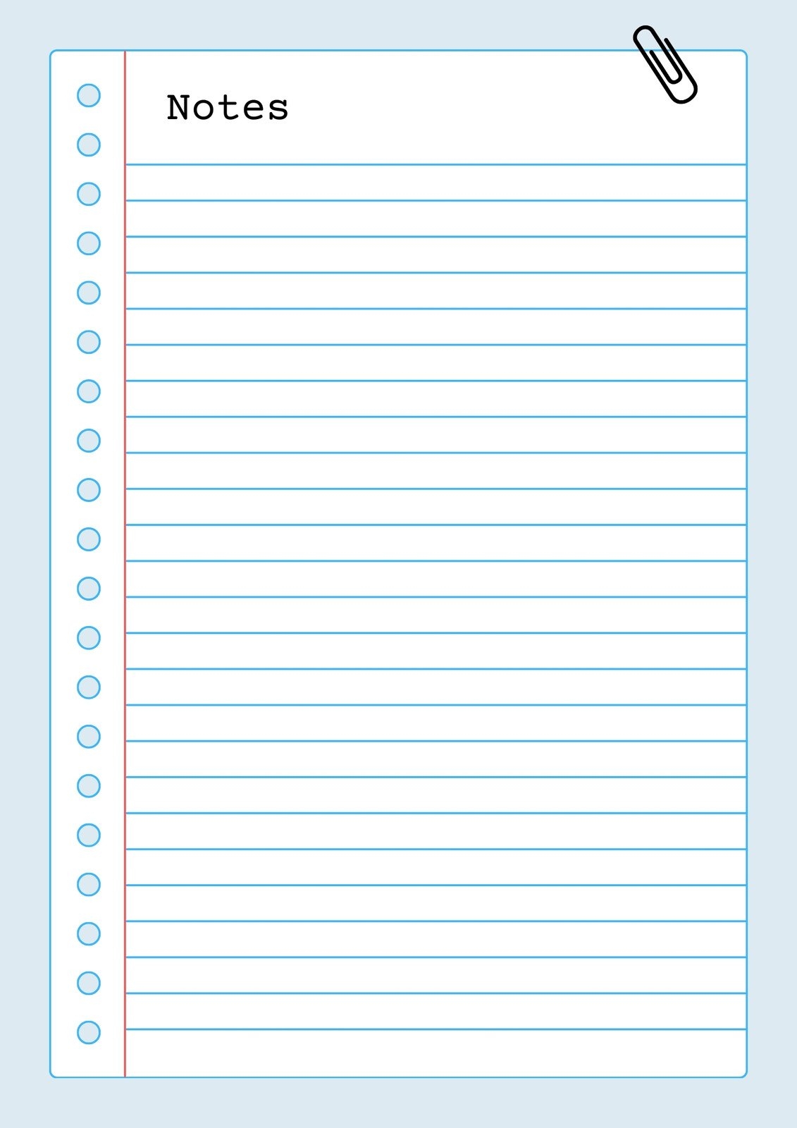 lined sheets of paper printable