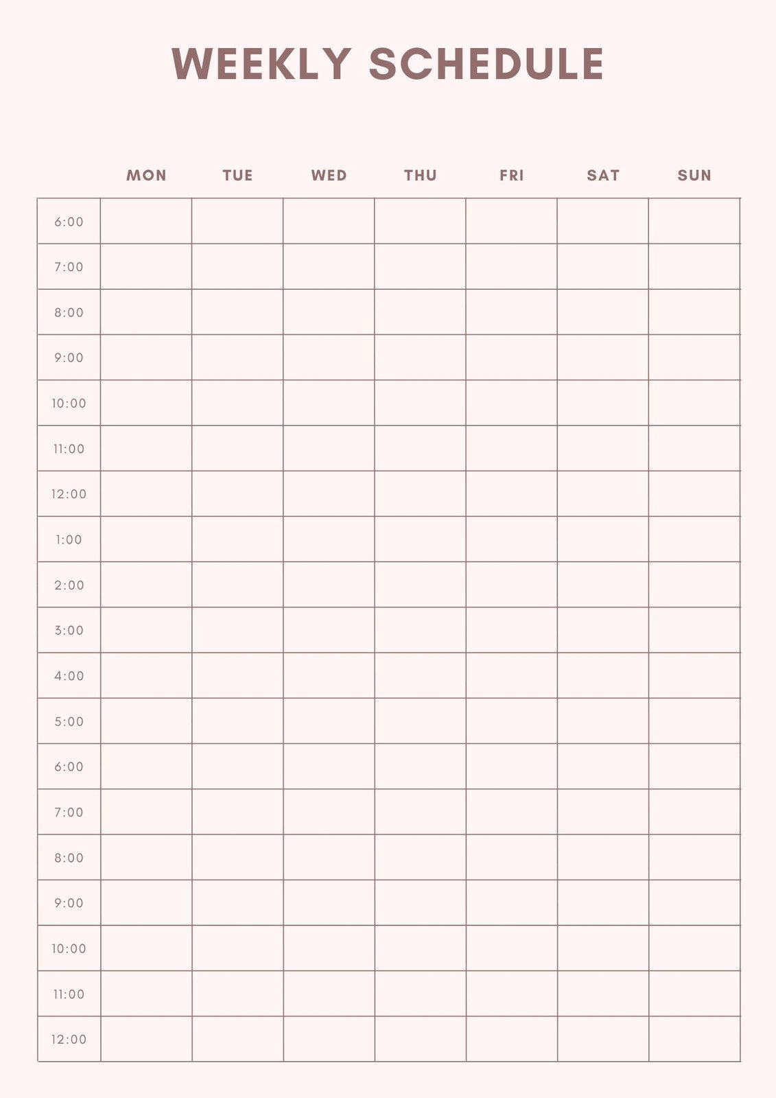 printable day planner with hours
