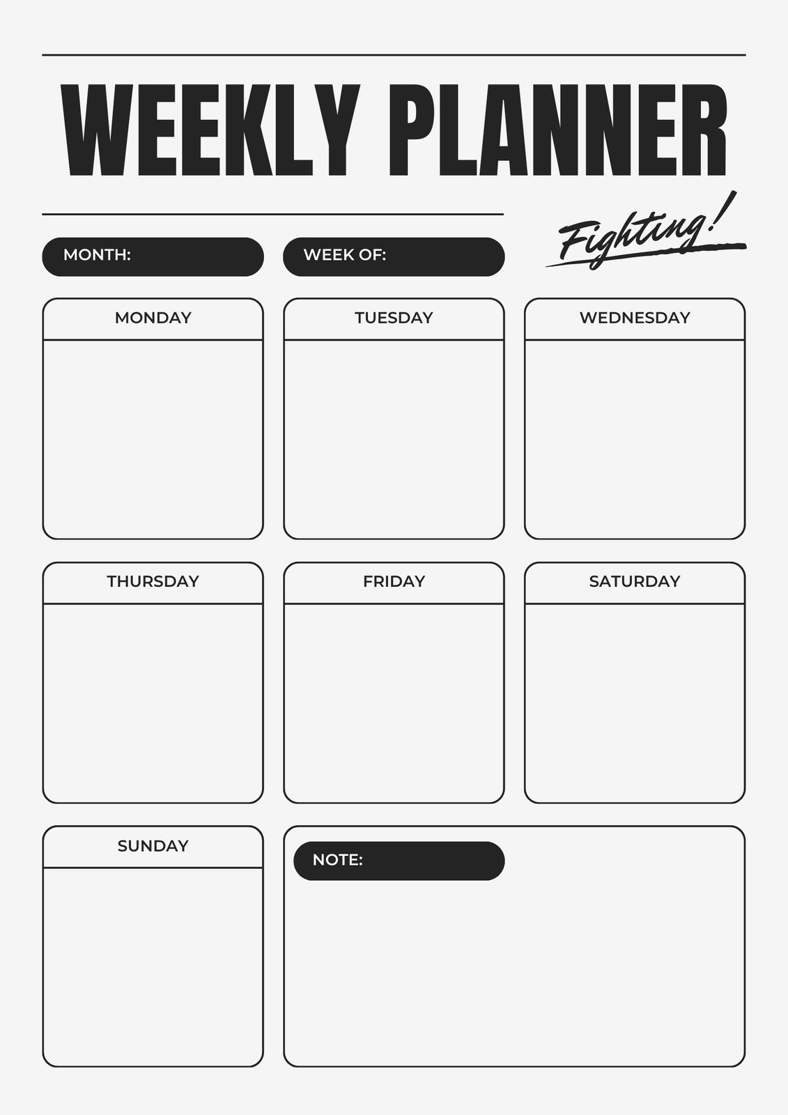 Free And Customizable Weekly Planner Templates Canva