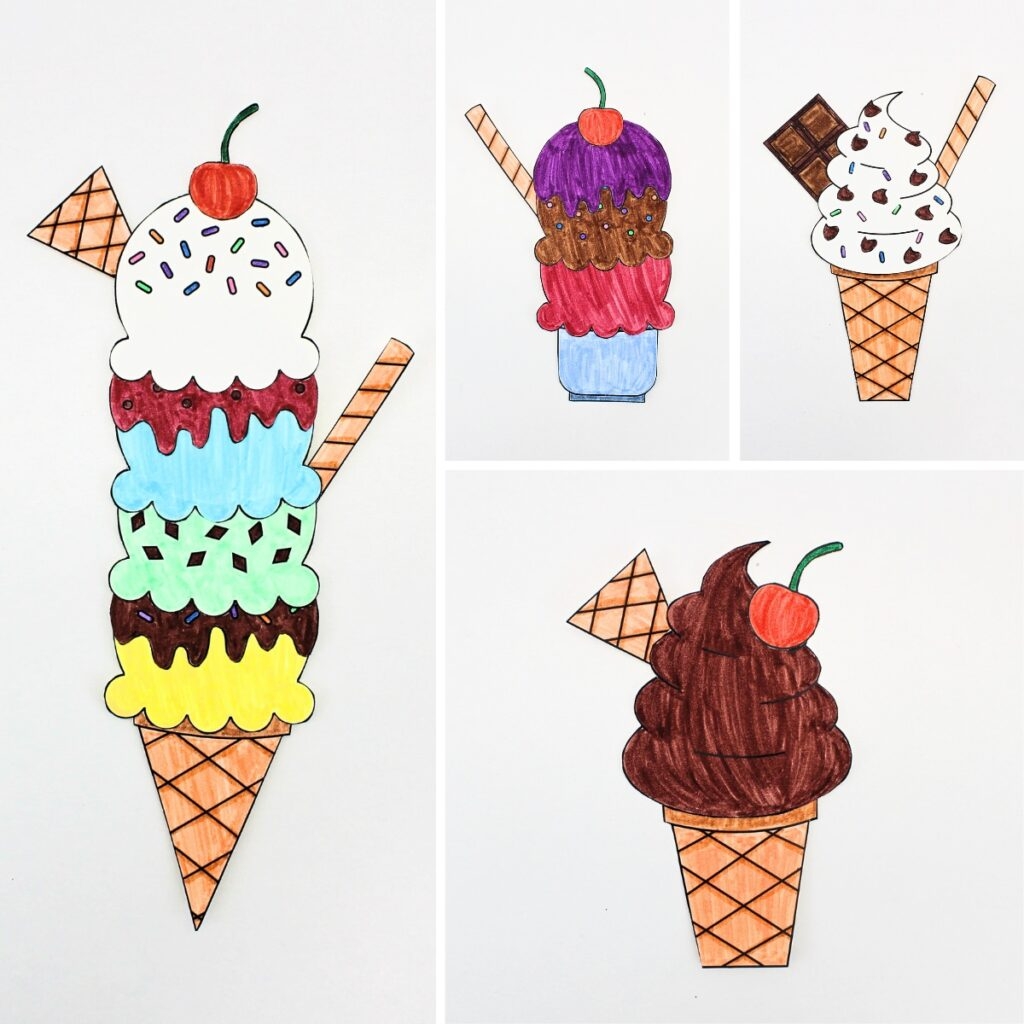 ice cream cone template printable free