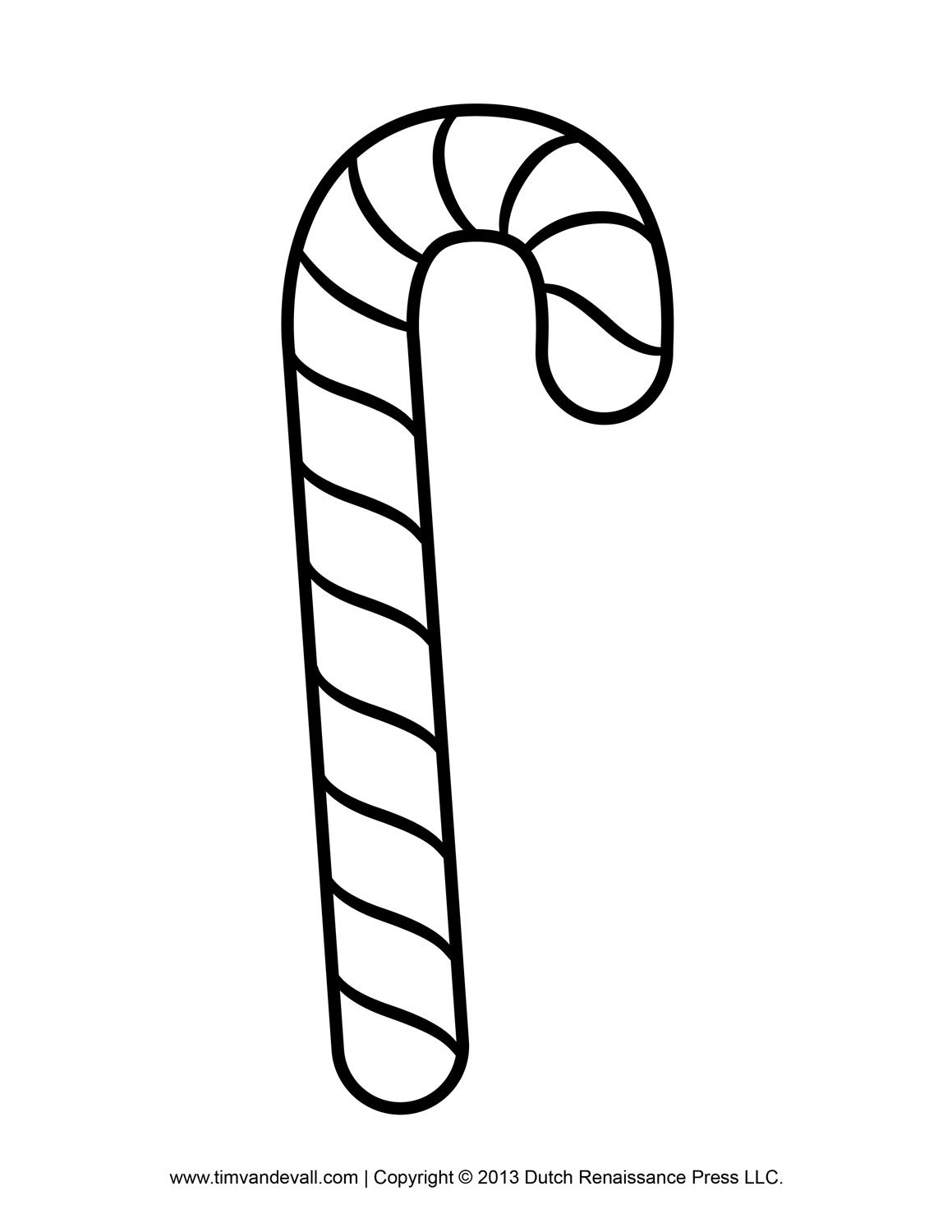 Free Candy Cane Template Printables Clip Art Decorations