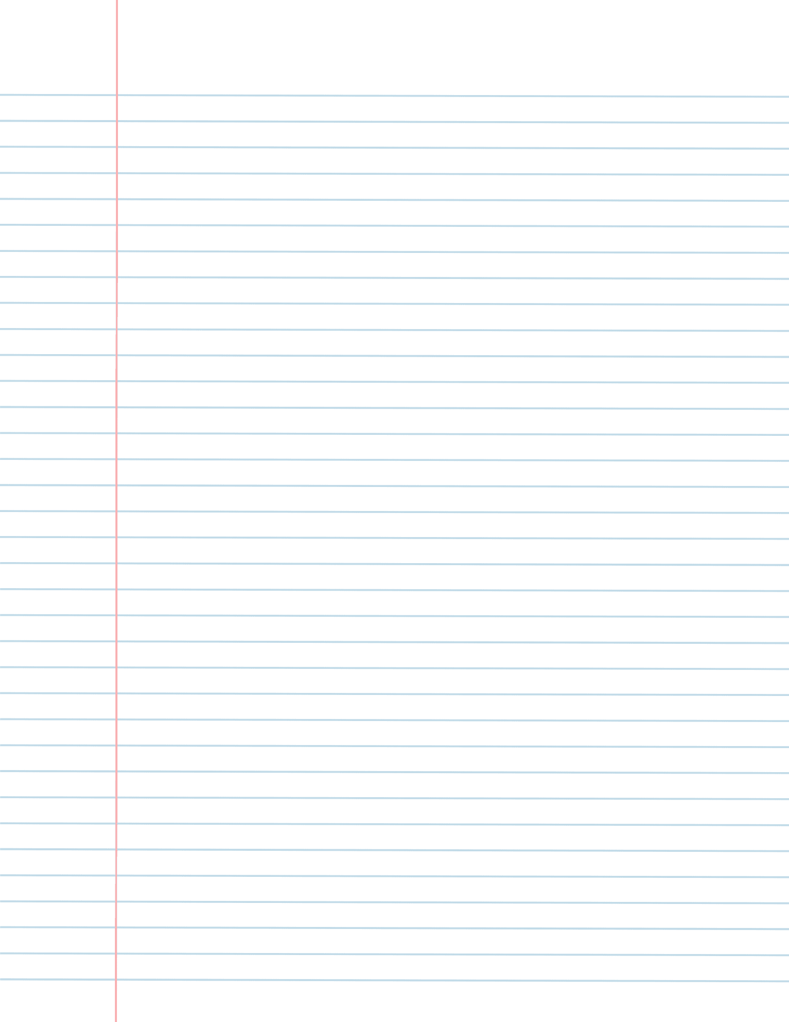 FREE College Ruled Note Paper Printable
