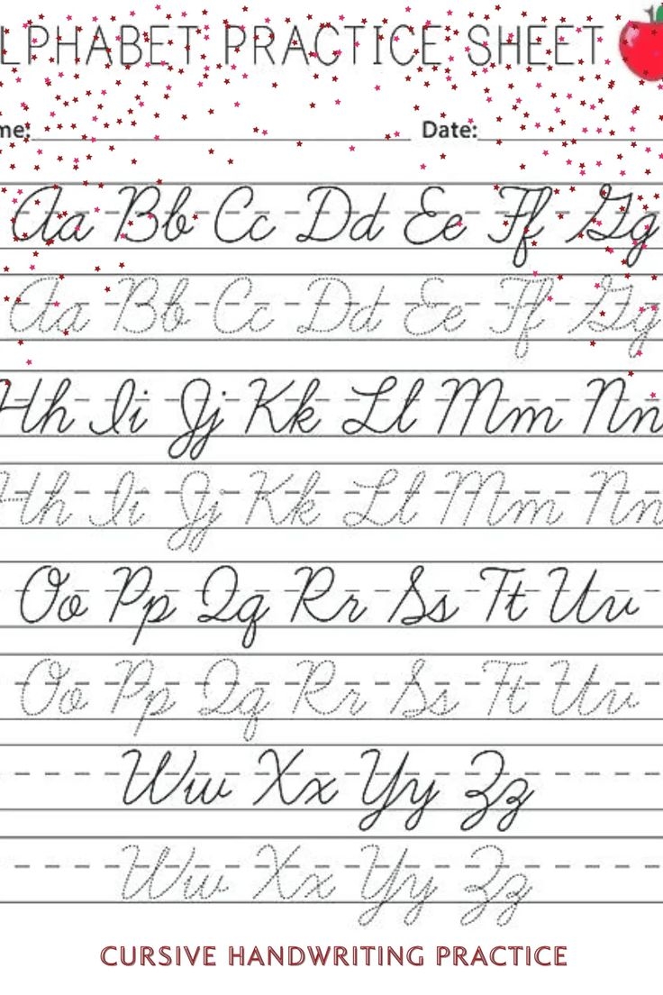 Free Cursive Handwriting Practice 2020VW COM