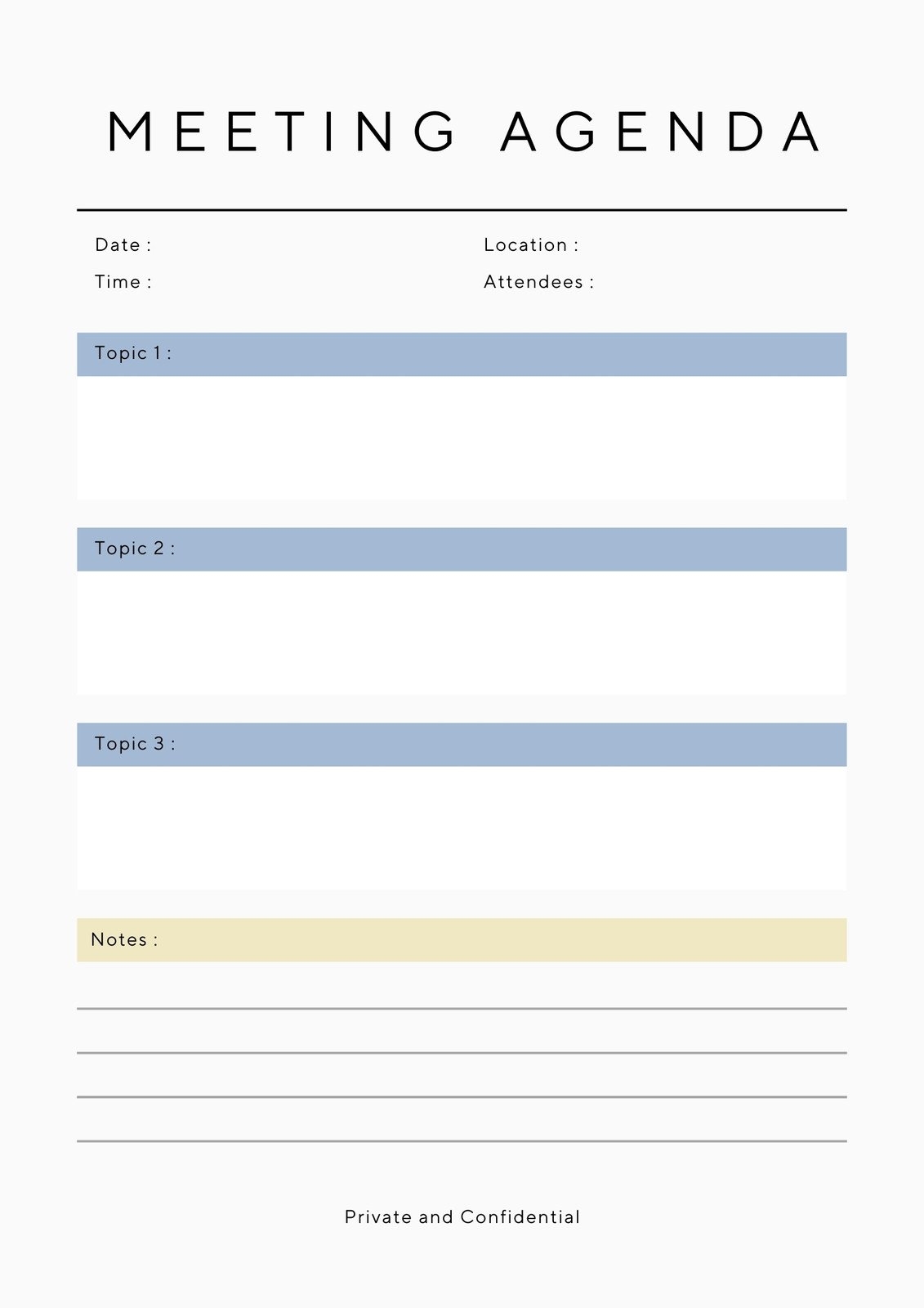 Free Customizable Agenda Document Templates To Print Canva