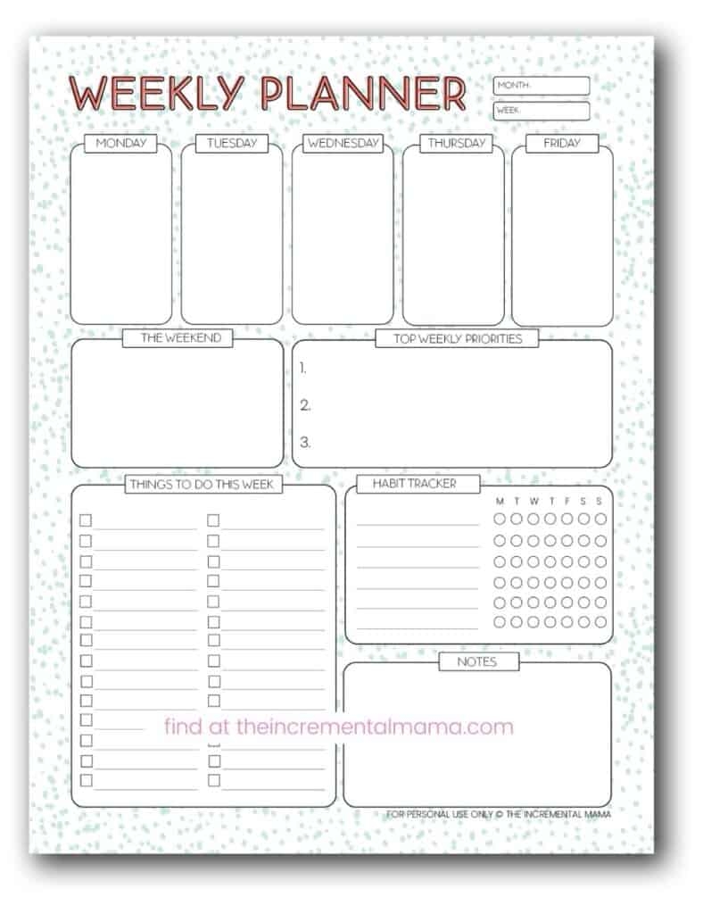planner printables