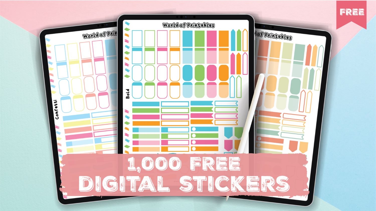 Free Digital Stickers 1 000 Pre Cropped Stickers World Of Printables