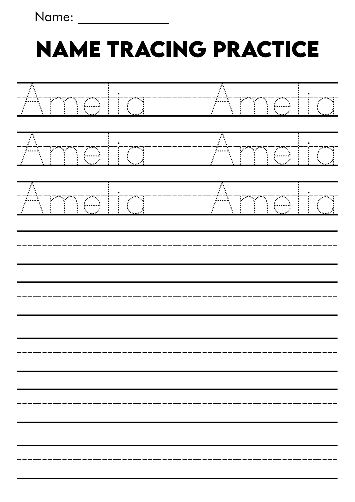 name printouts for tracing