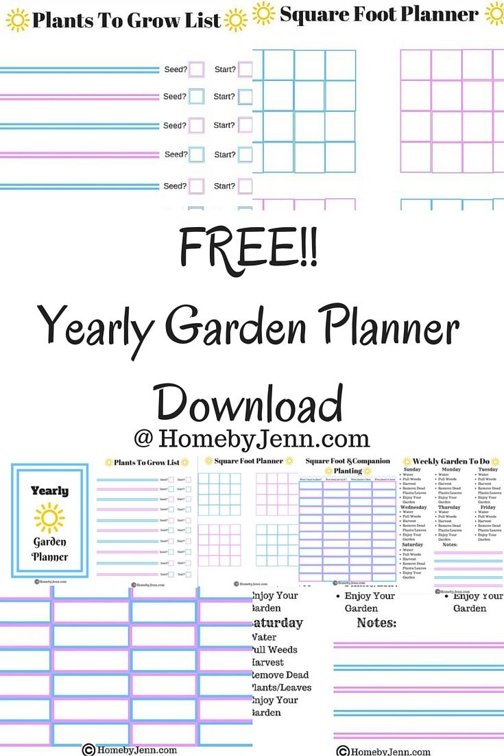 printable garden planner free printable garden planner free