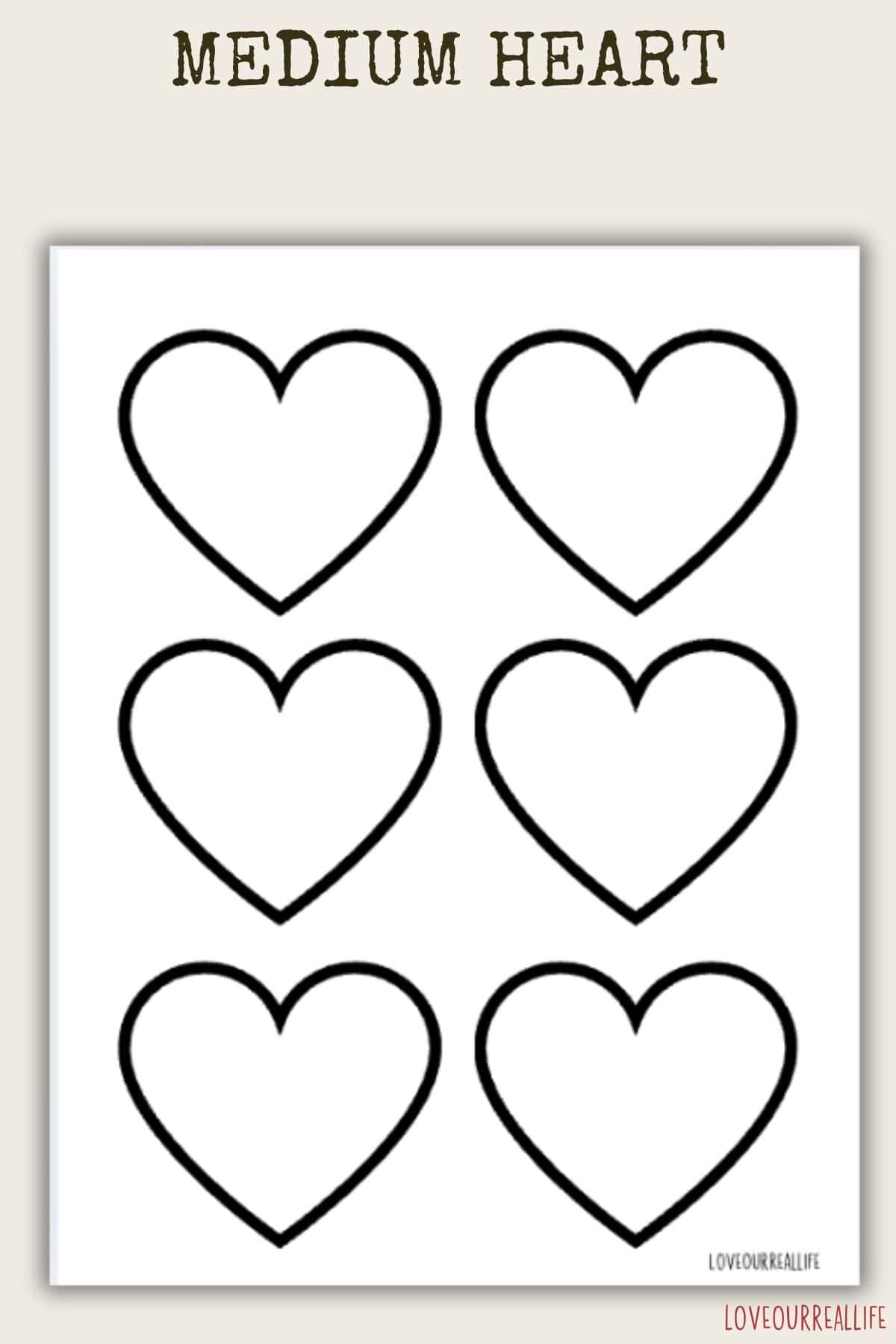free printable heart template pdf