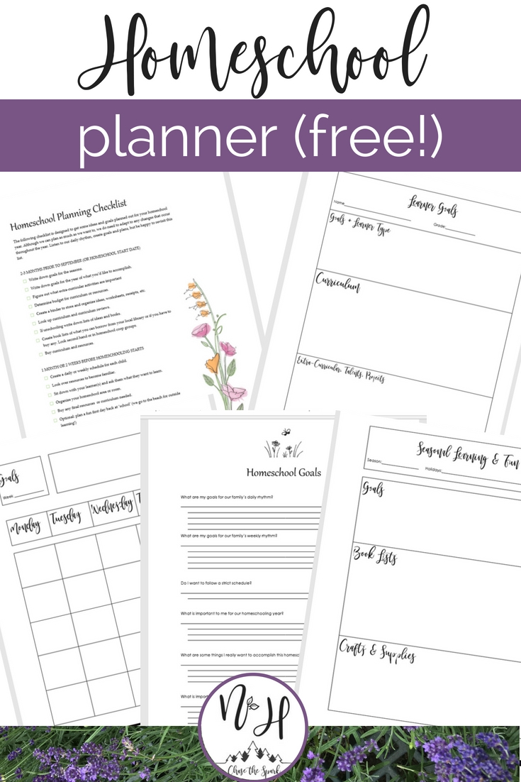 Free Homeschool Planner For Homeschooling Nature Homeschool