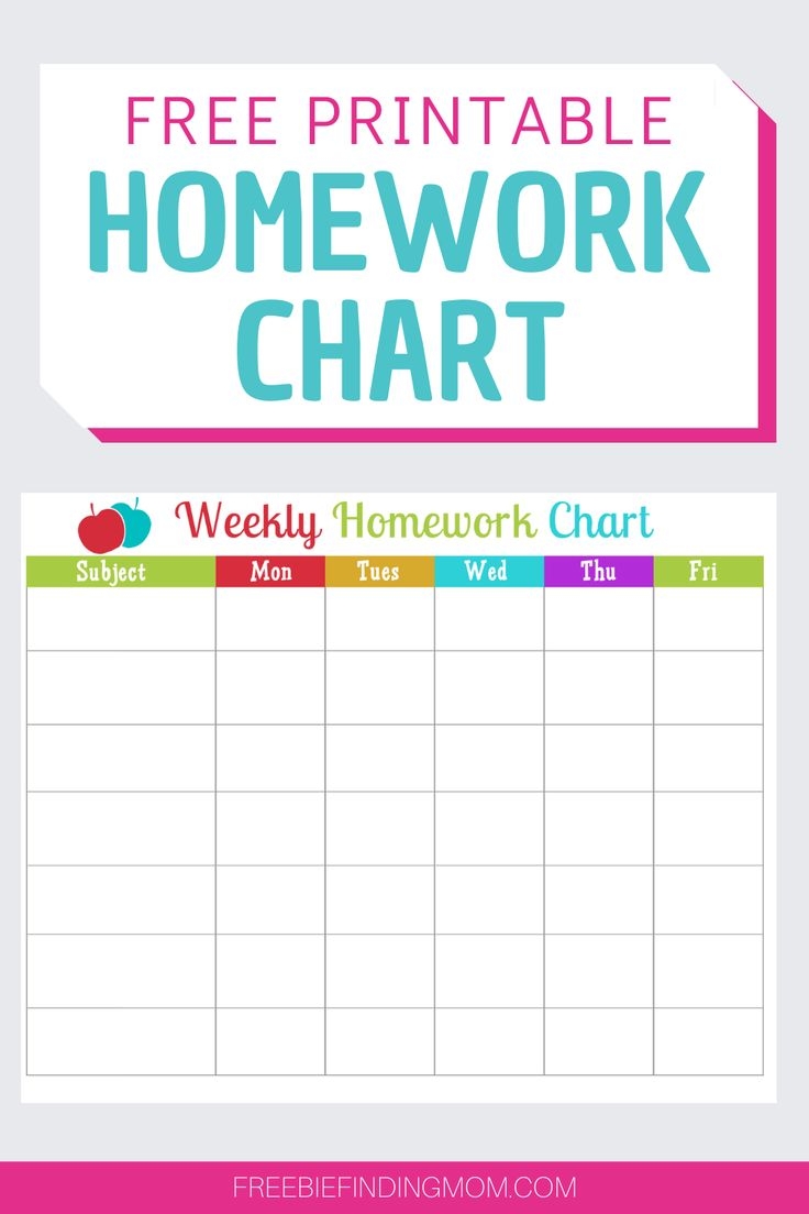 free printable homework planner free printable homework planner