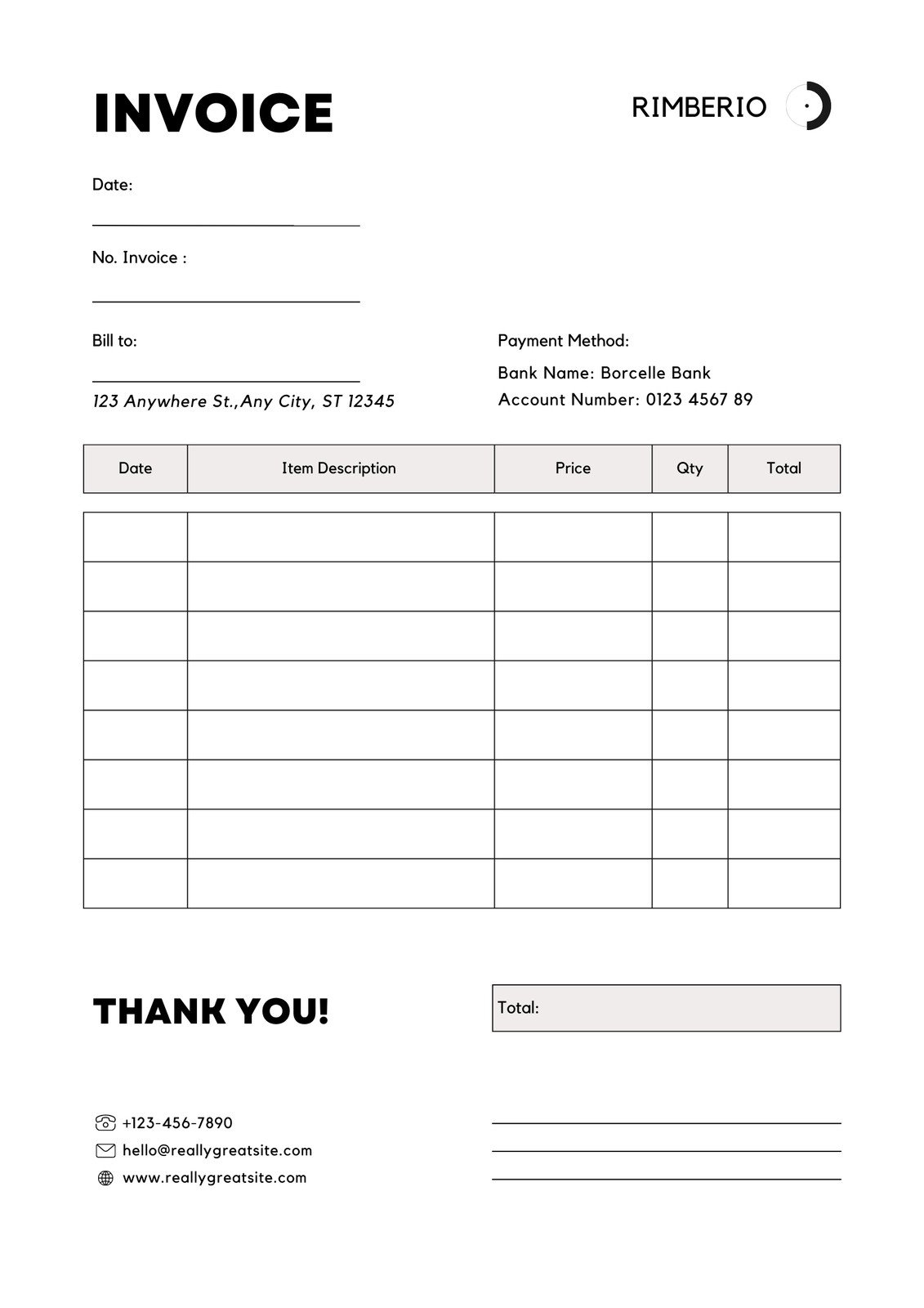 Free Invoice Generator Free Invoice Templates Canva Worksheets Library