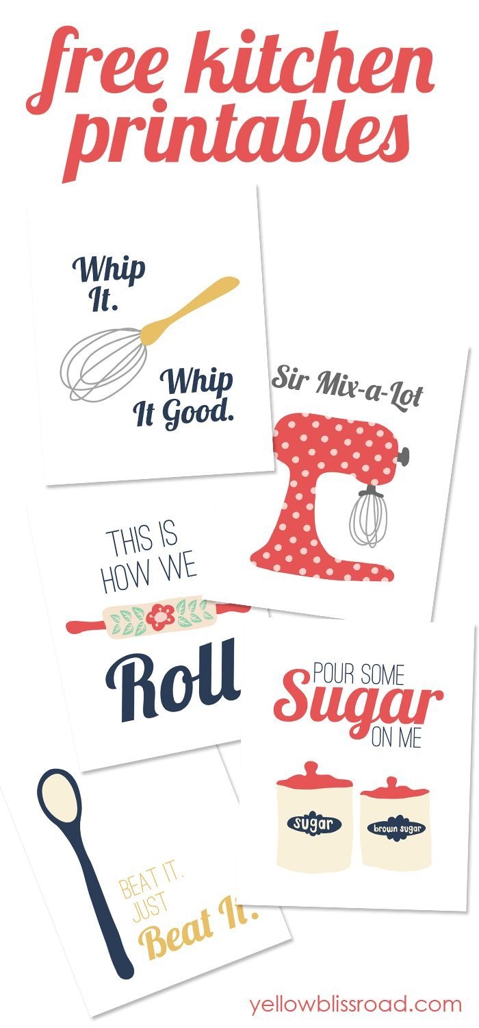 diy free printable kitchen wall art
