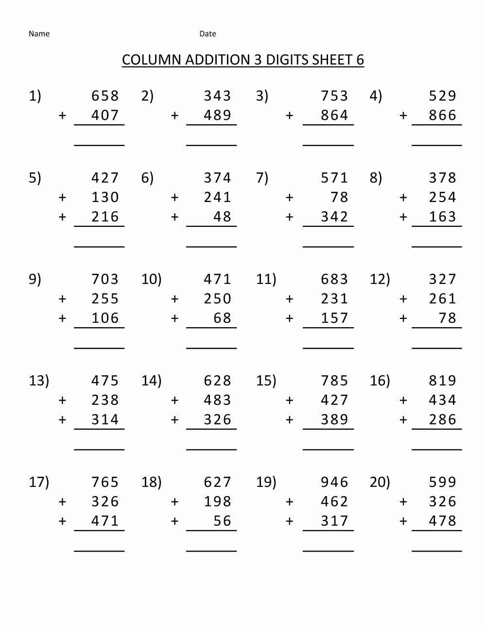 Free Math Printables Free Math Printables