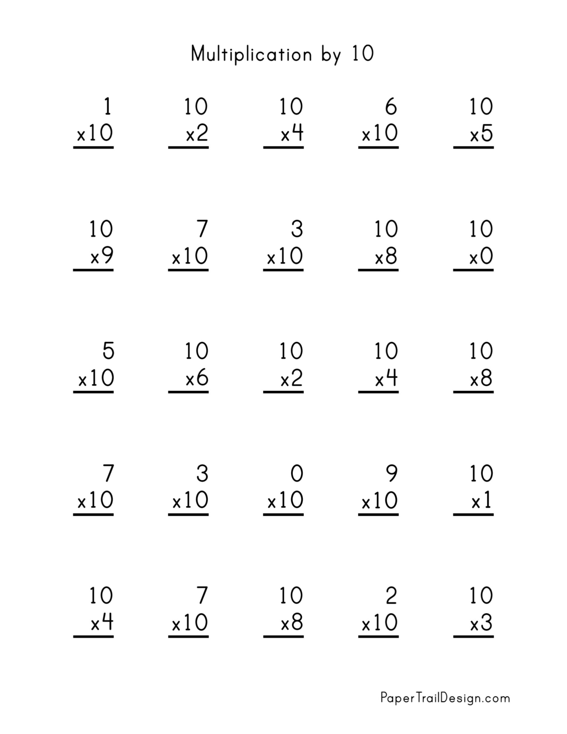 multiplication practice sheets printable