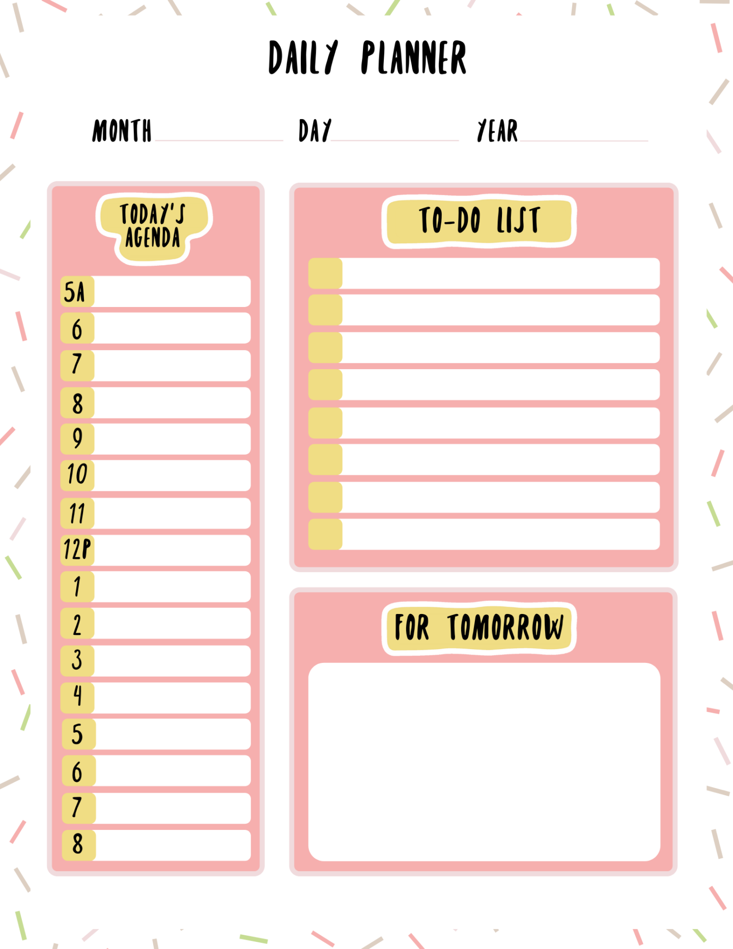 planner printable