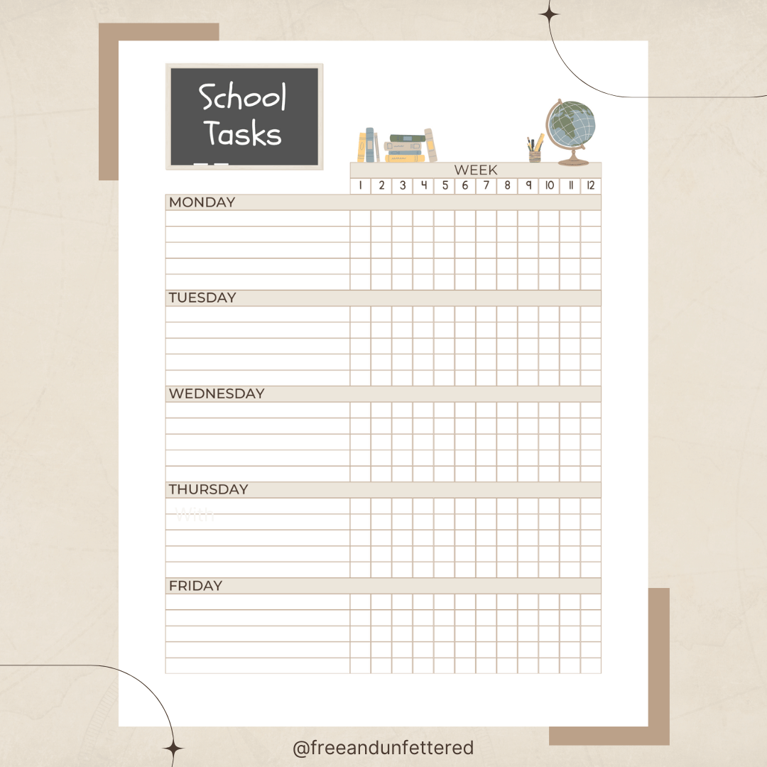 homeschool planner printable