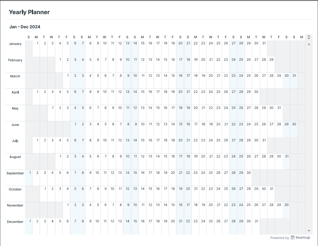 Free Printable 2024 Blank Calendars And Planners Teamup Blog