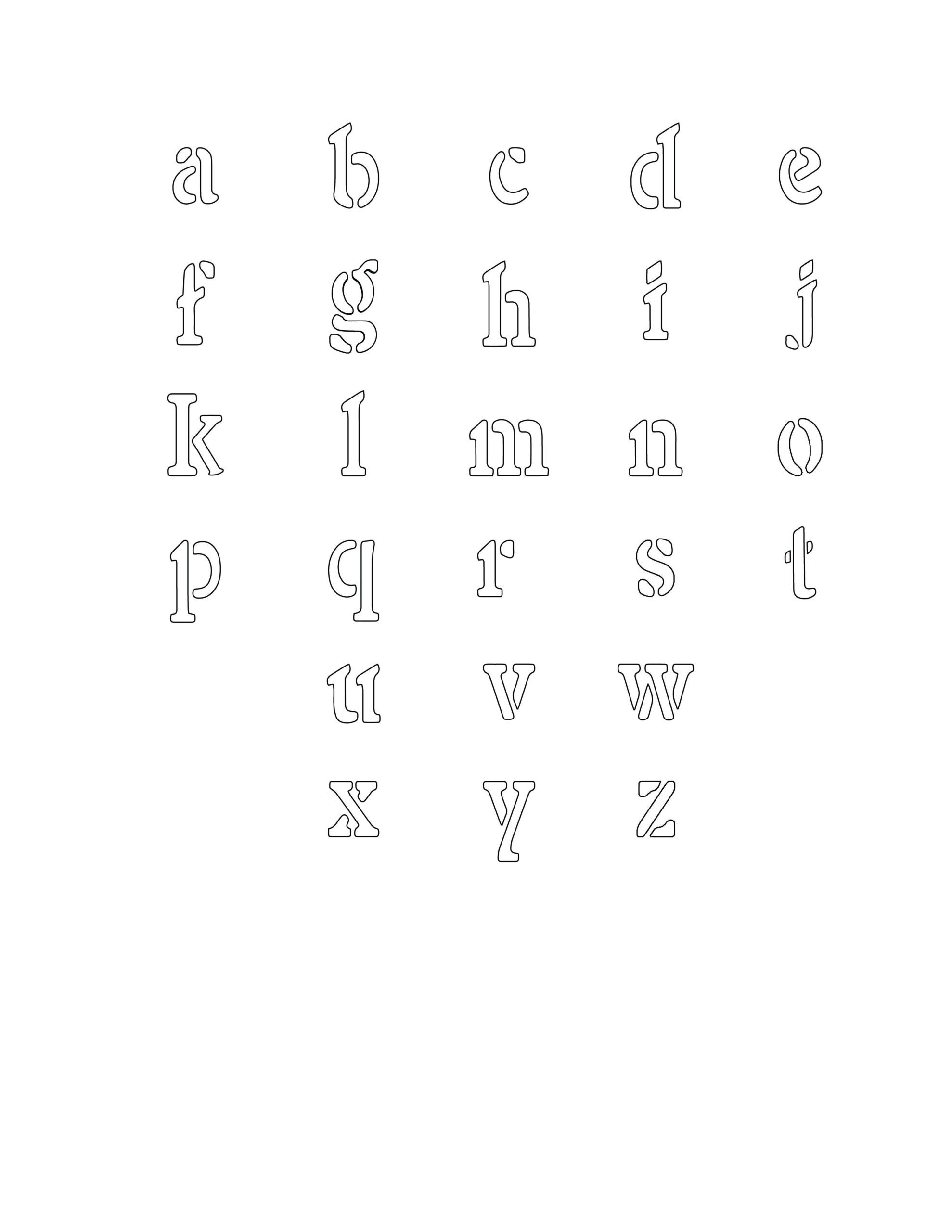 printable letter stencil templates